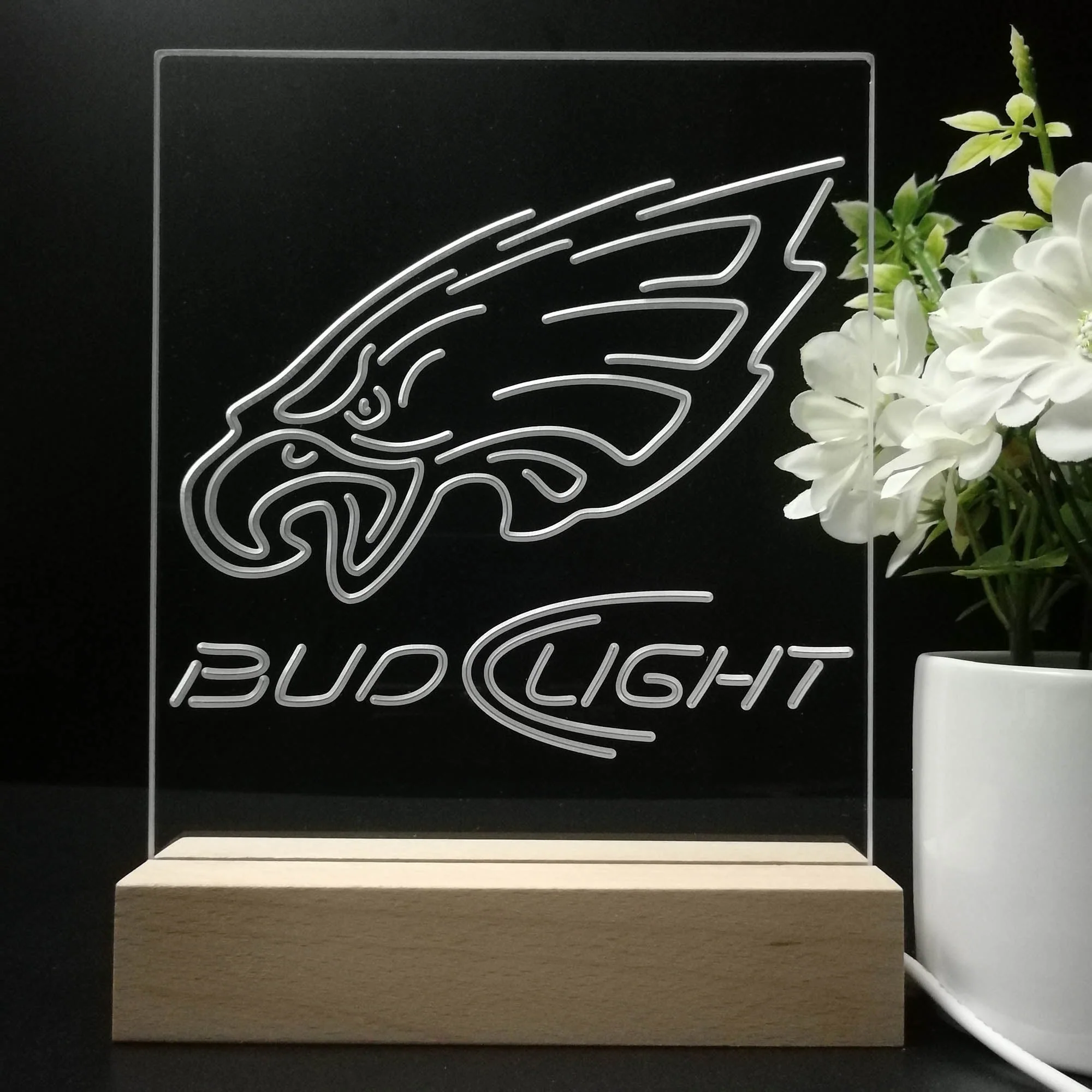 Bud Light Philadelphia Eagles Night Light Pub Bar Lamp - Image 8