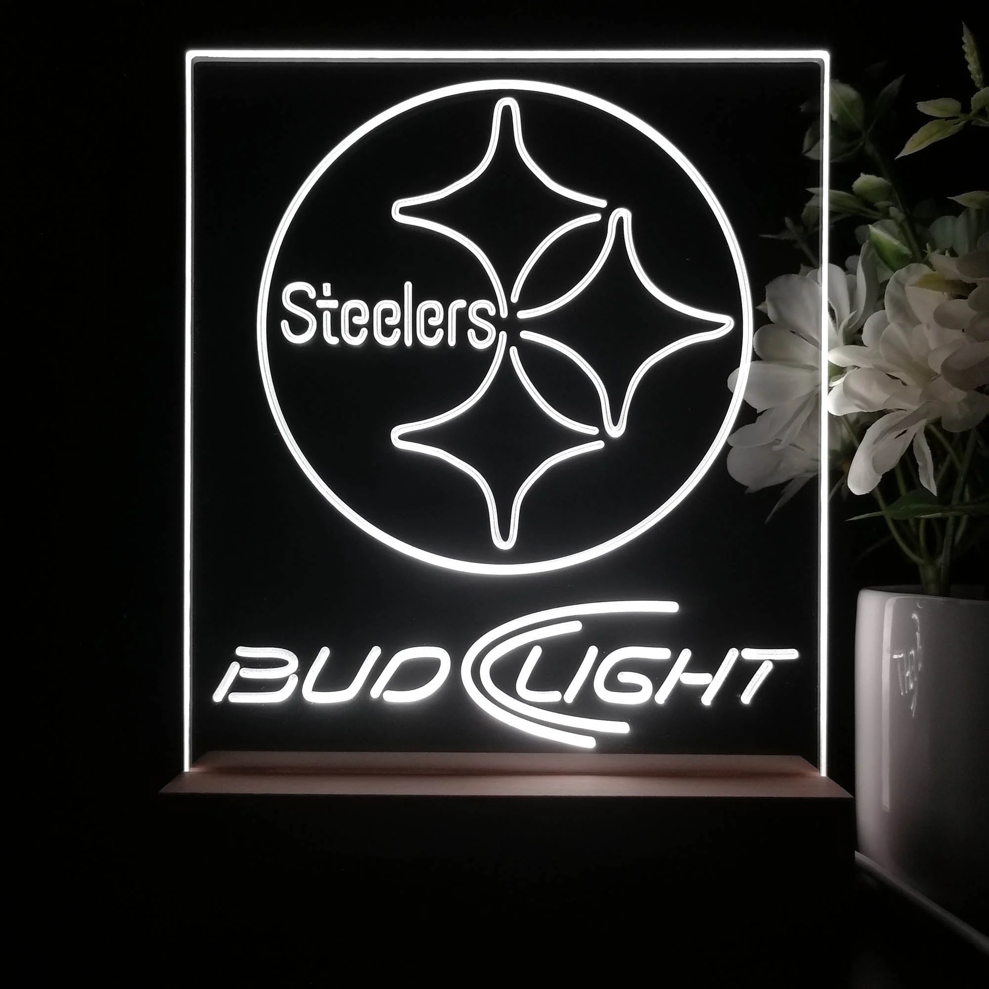 Pittsburgh Steelers Night Light Neon Pub Bar Lamp - Image 3