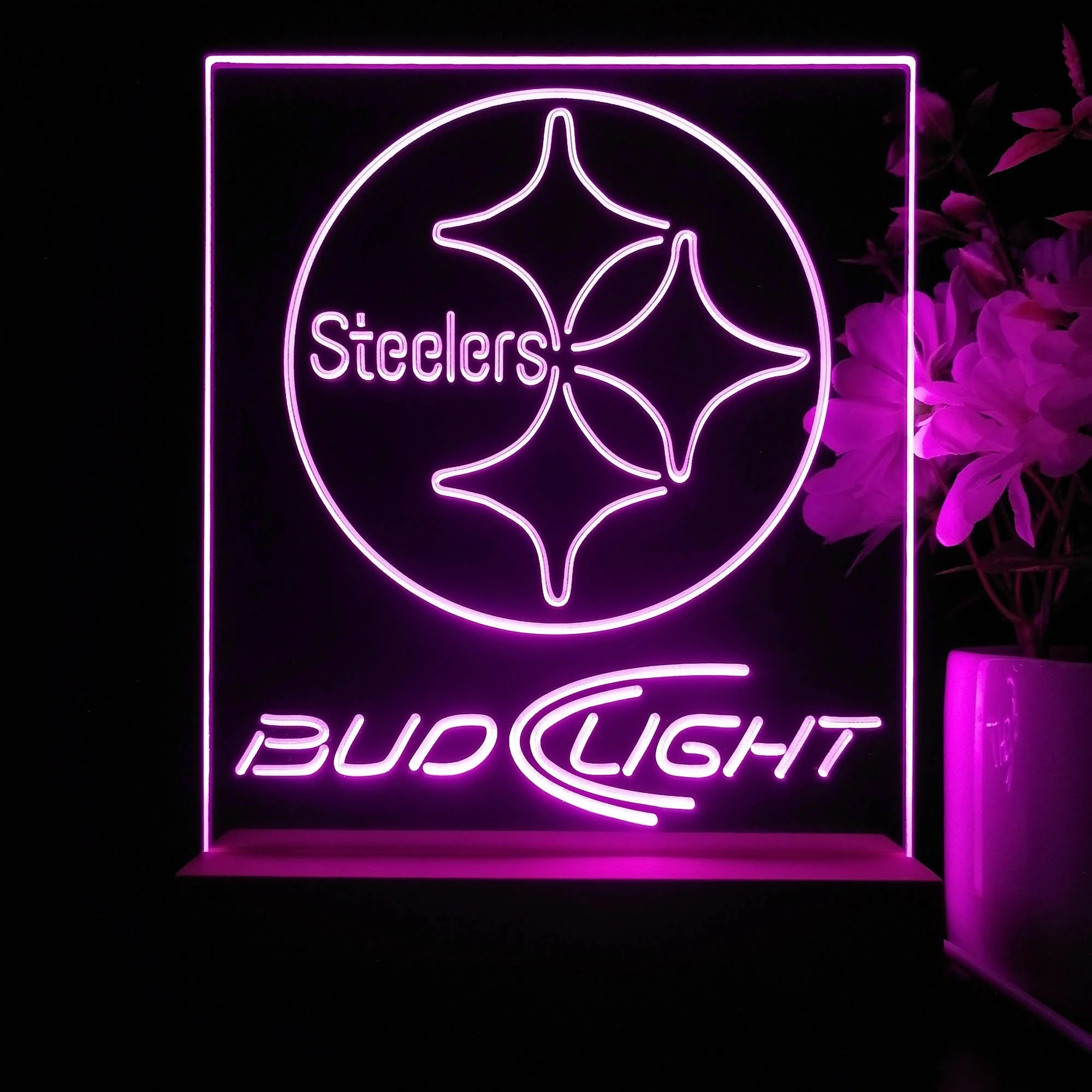 Pittsburgh Steelers Night Light Neon Pub Bar Lamp - Image 4