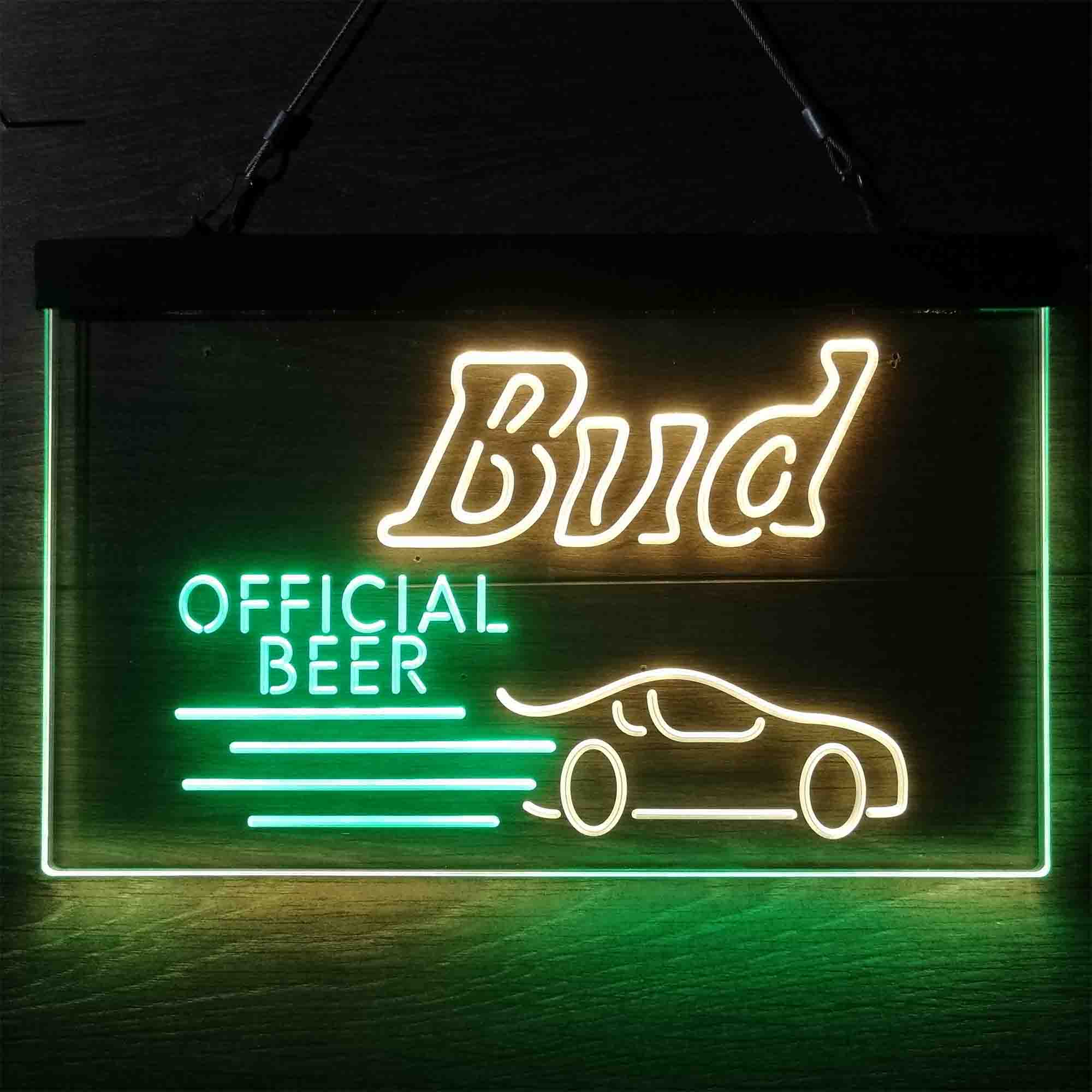 Bud Light Racing Car Official Beer Neon-Like LED Sign - Image 2