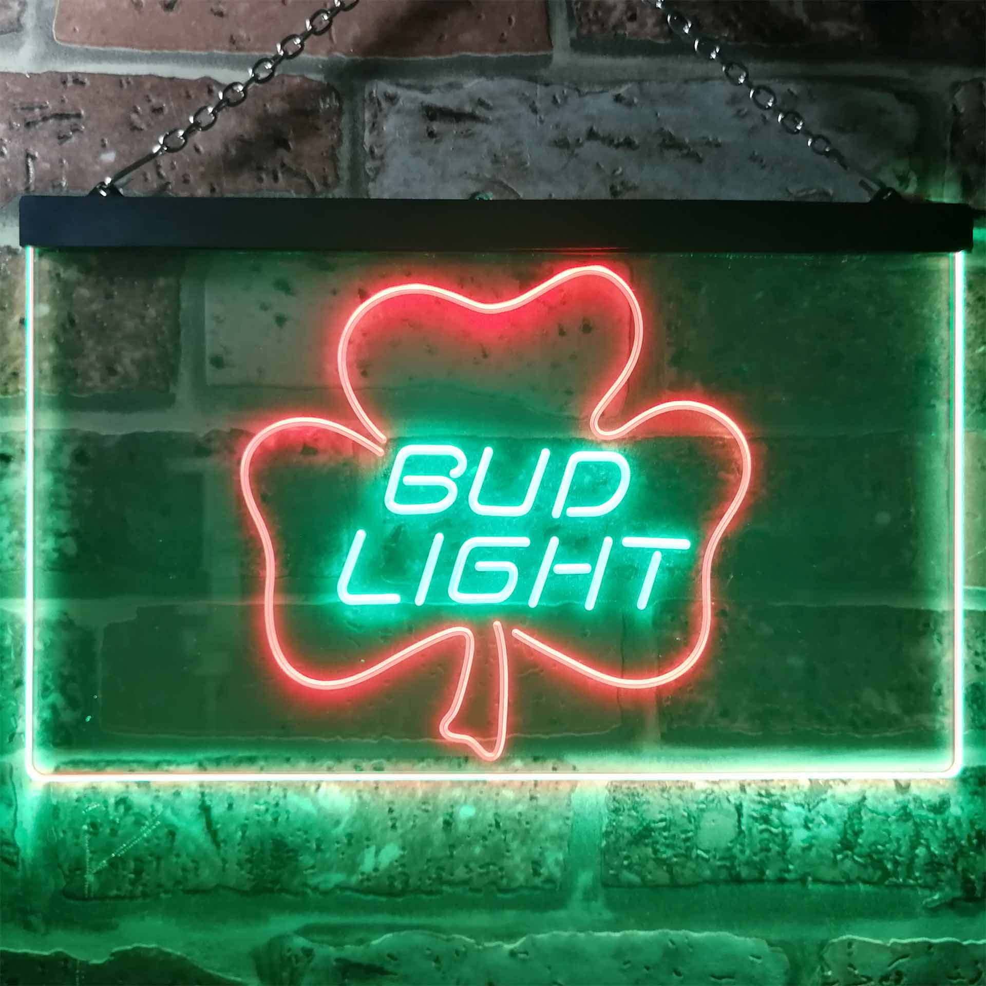 Bud Light Shamrock Beer Neon-Like LED Sign - Image 3