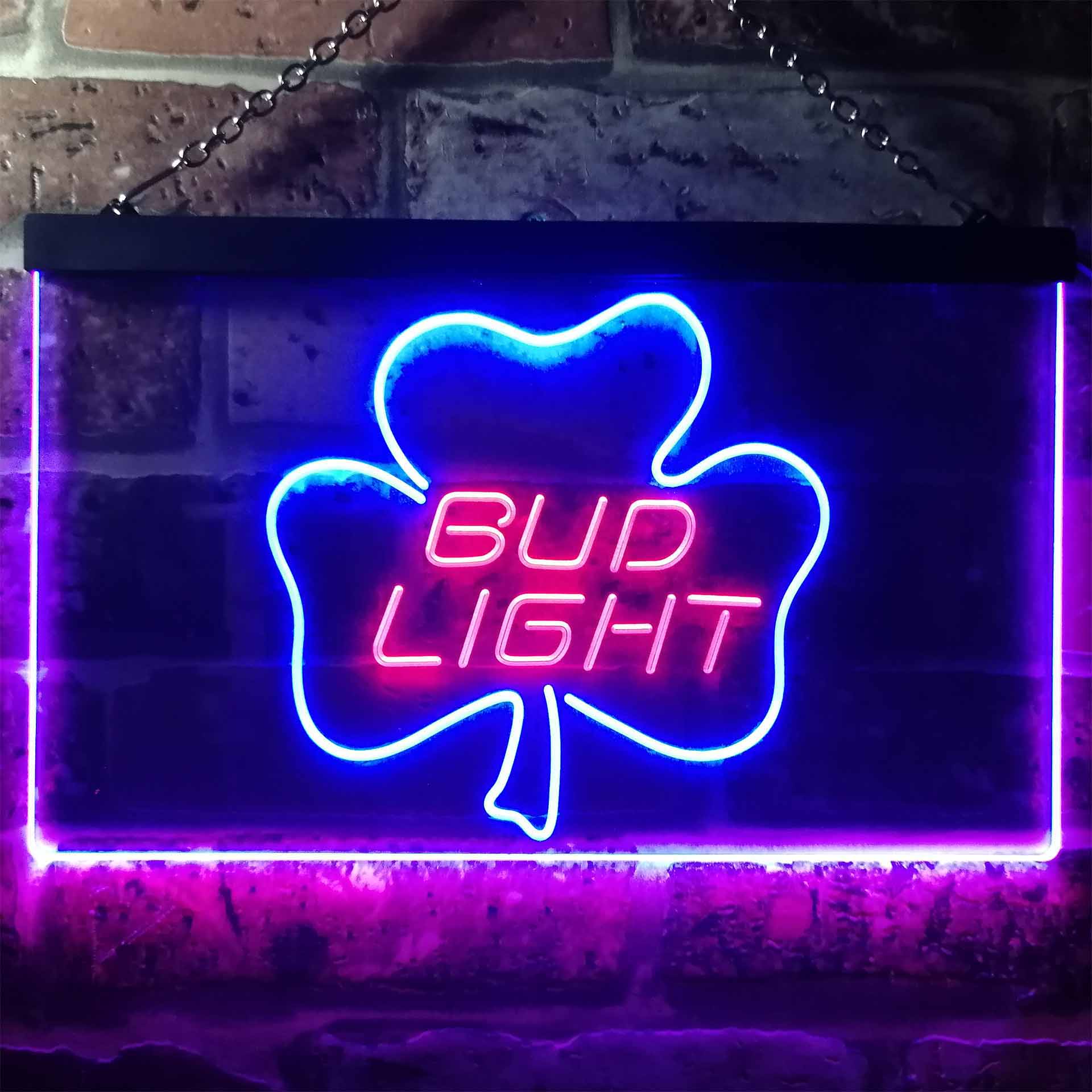 Bud Light Shamrock Beer Neon-Like LED Sign - Image 5