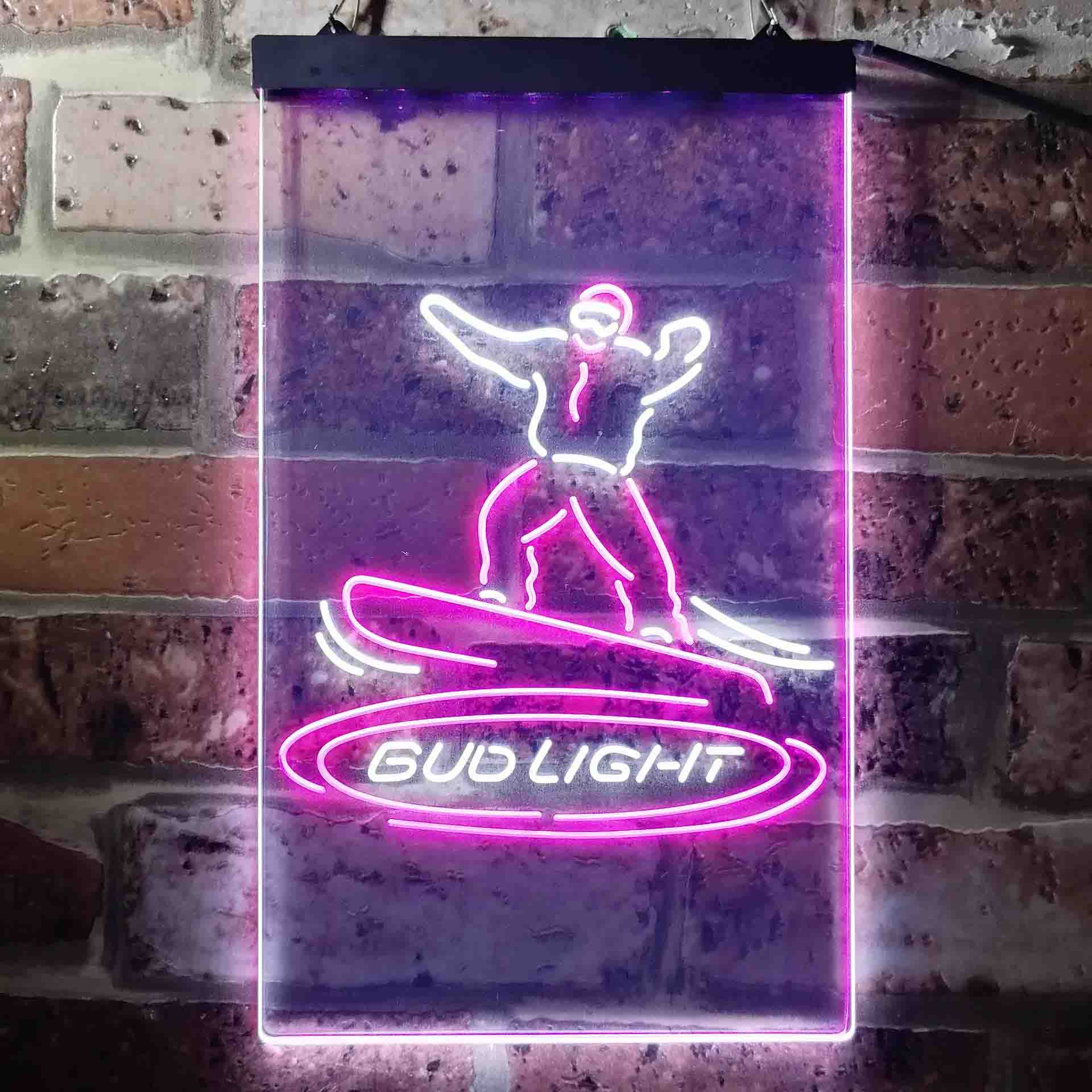 Bud Light Snowboarder Neon-Like LED Sign - Image 6