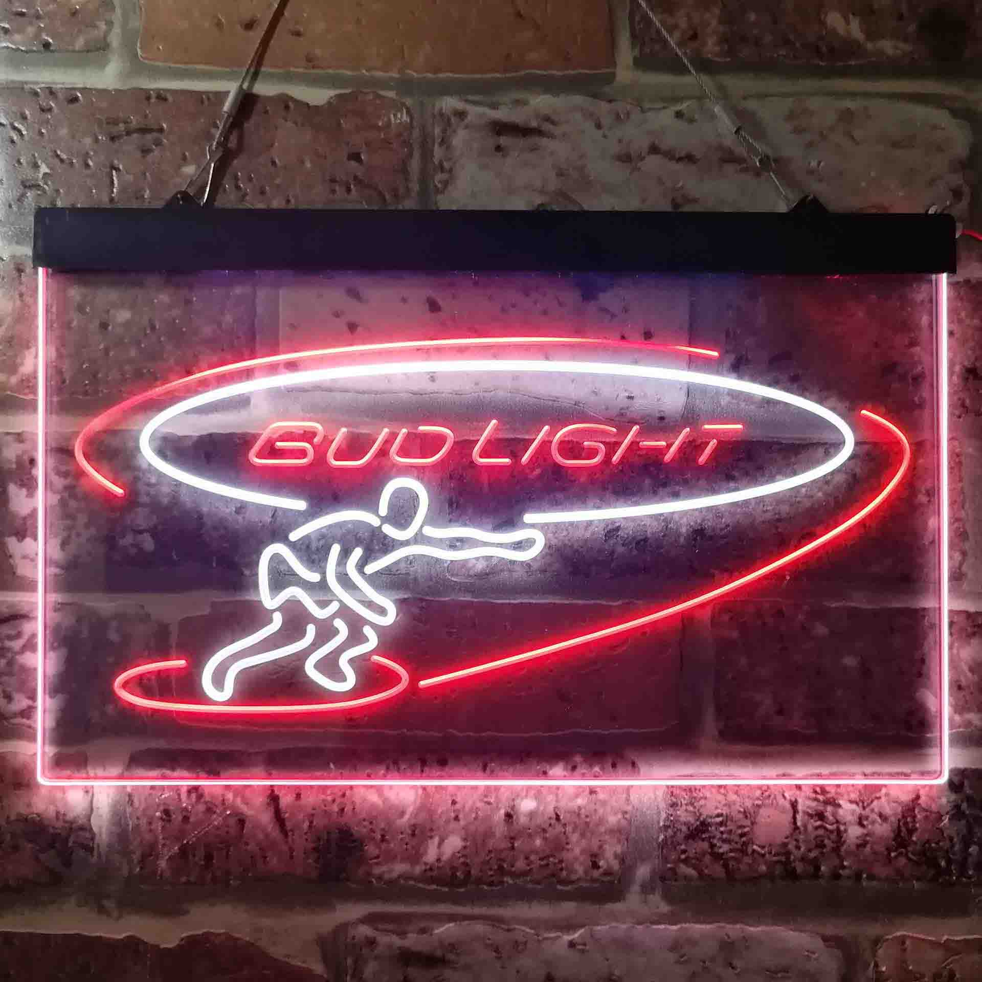 Bud Light Surf Snowboarder Neon-Like LED Sign - Image 3