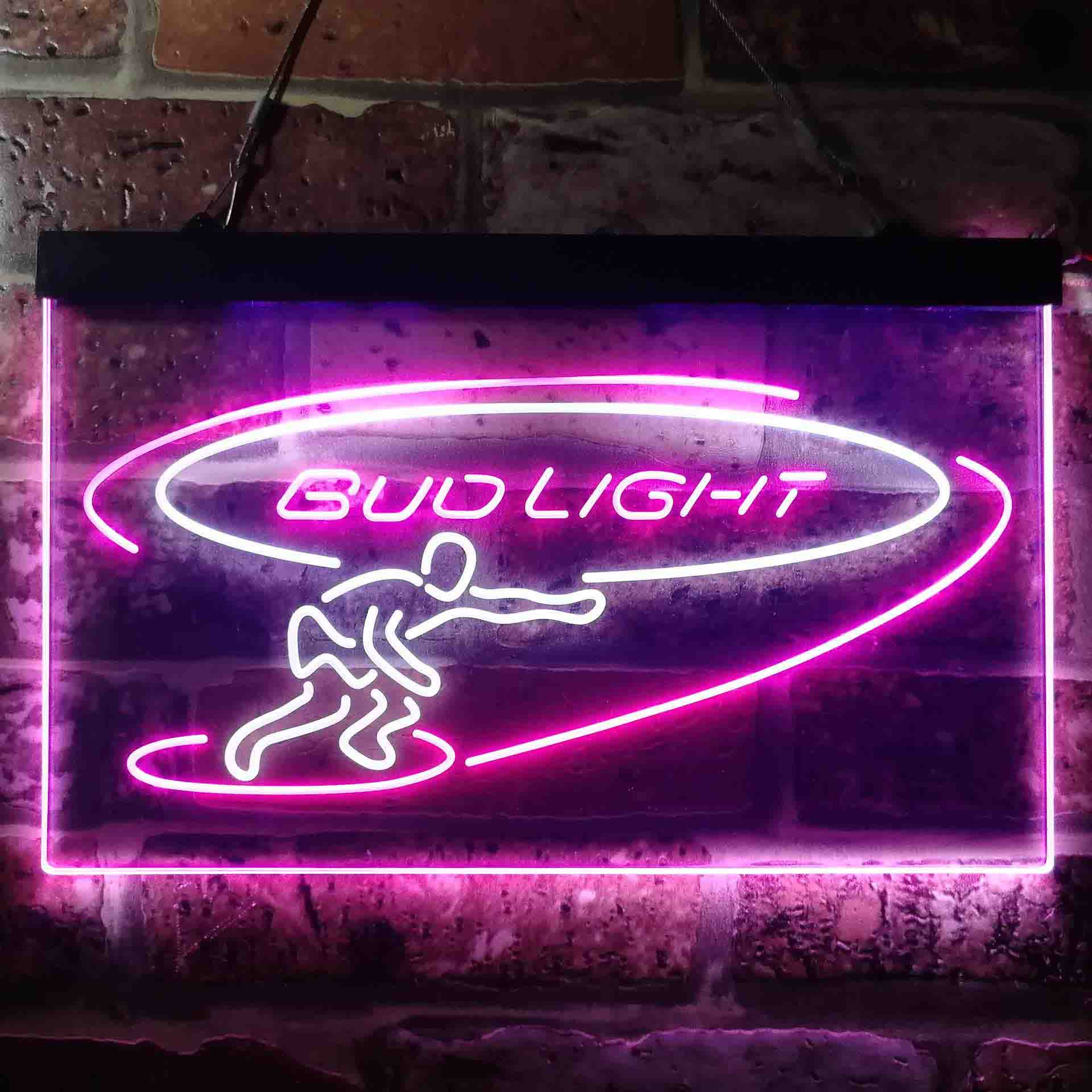 Bud Light Surf Snowboarder Neon-Like LED Sign - Image 6