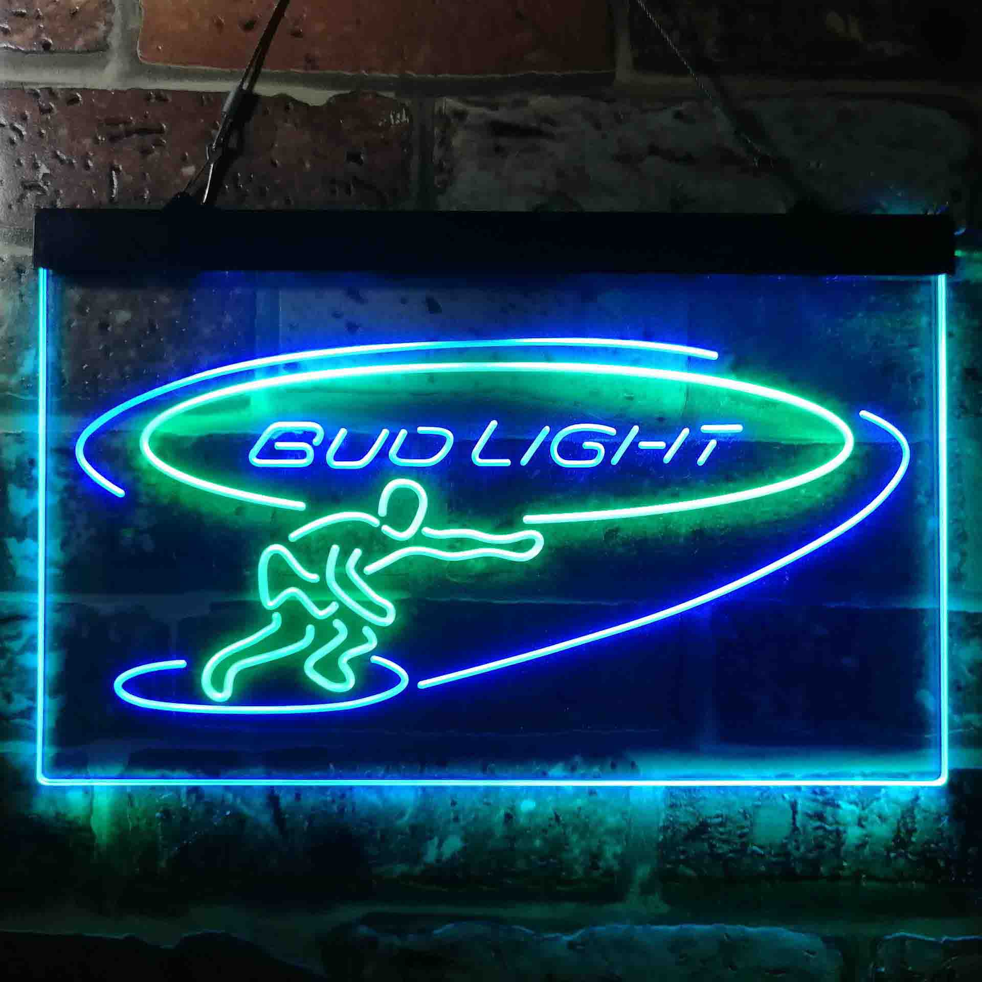 Bud Light Surf Snowboarder Neon-Like LED Sign - Image 9