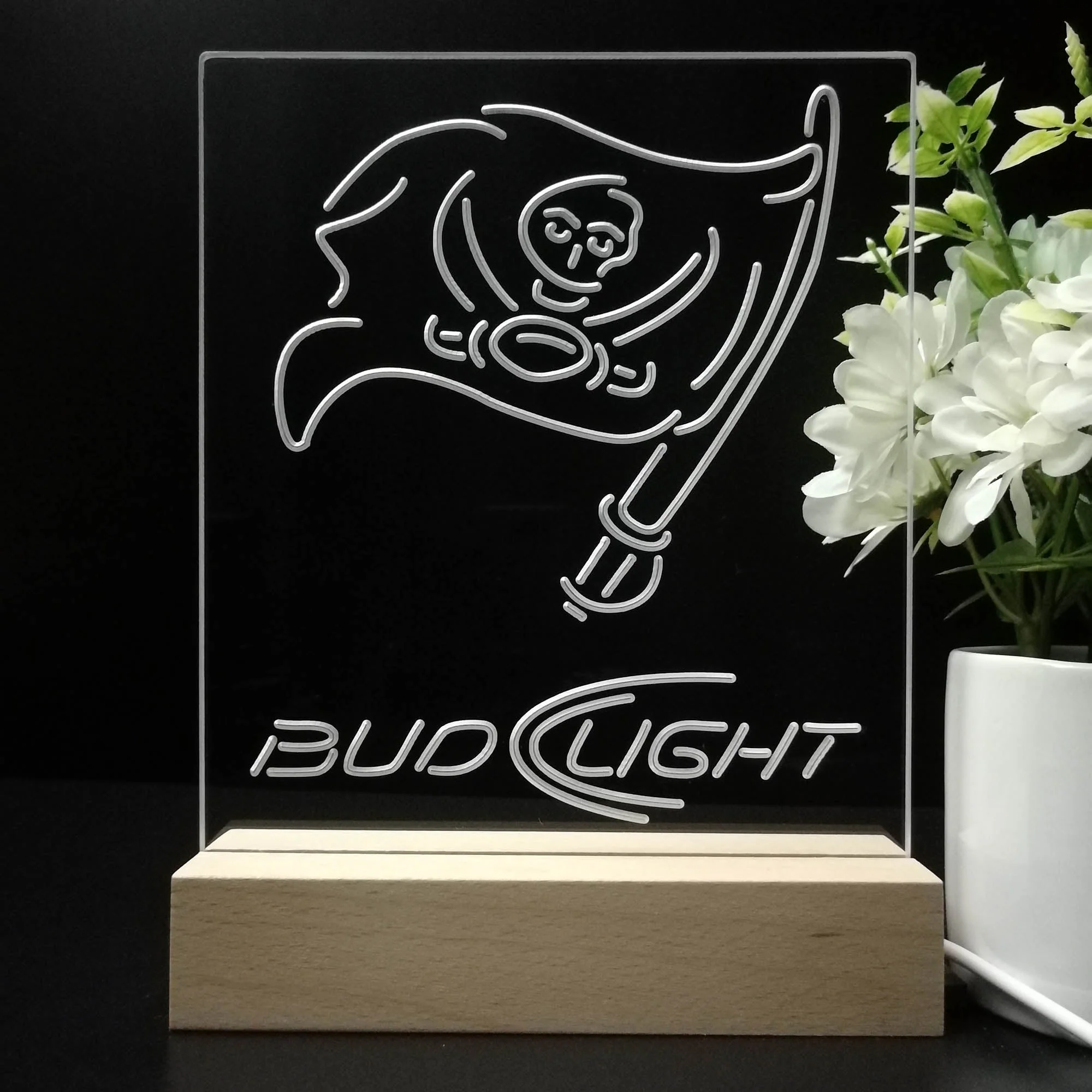 Tampa Bay Buccaneers Night Light Neon Pub Bar Lamp - Image 8