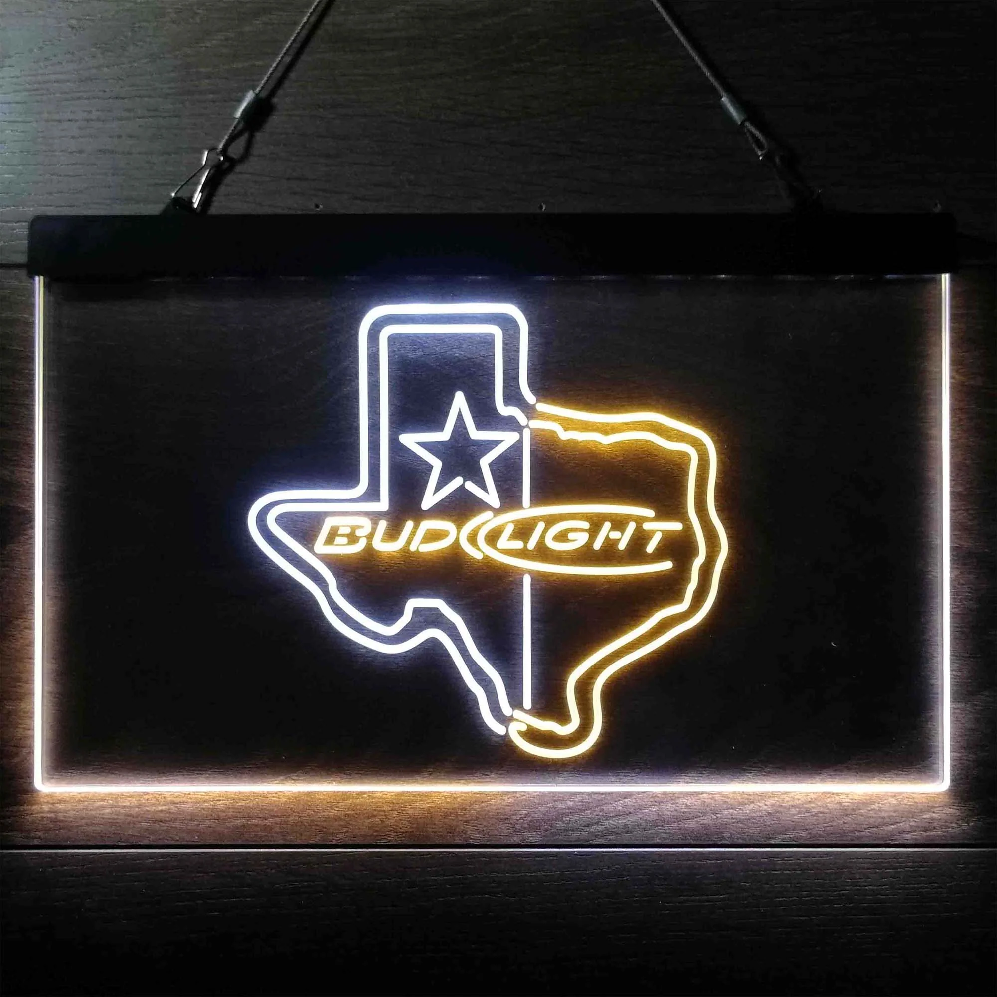 Bud Light Texas Star Home Bar Neon Light LED Sign - Image 12