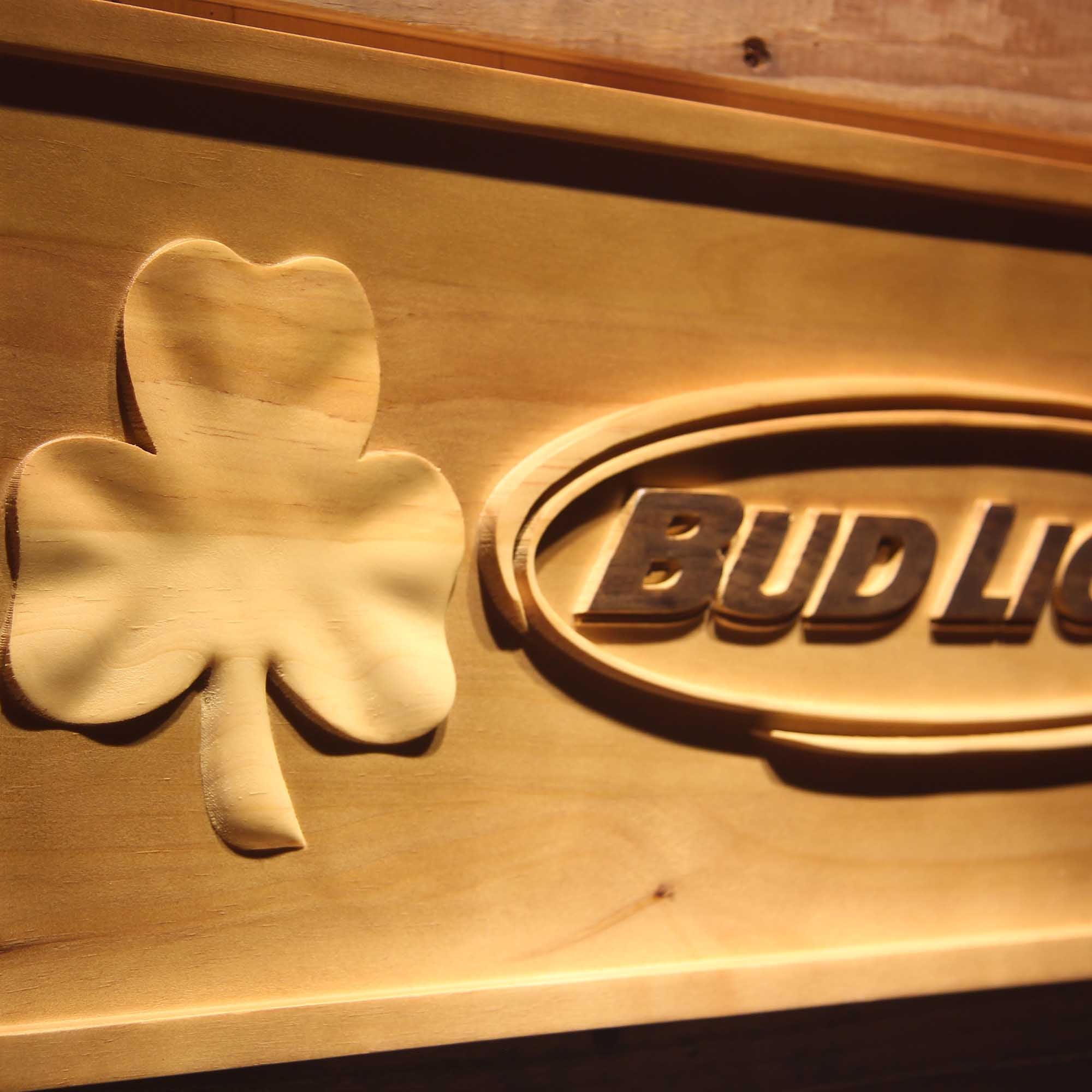 Bud Light 3D Solid Wooden Craving Sign - Image 4