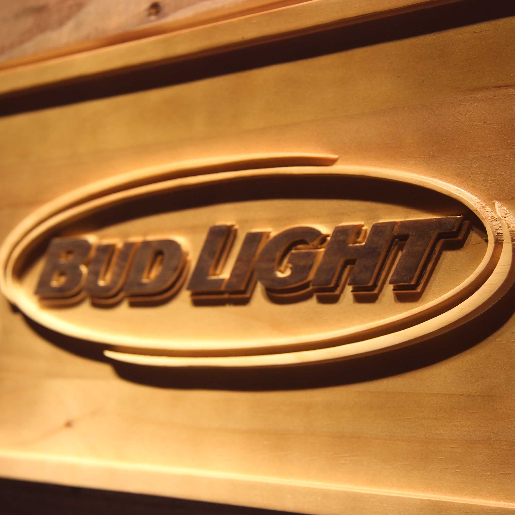 Bud Light 3D Solid Wooden Craving Sign - Image 5