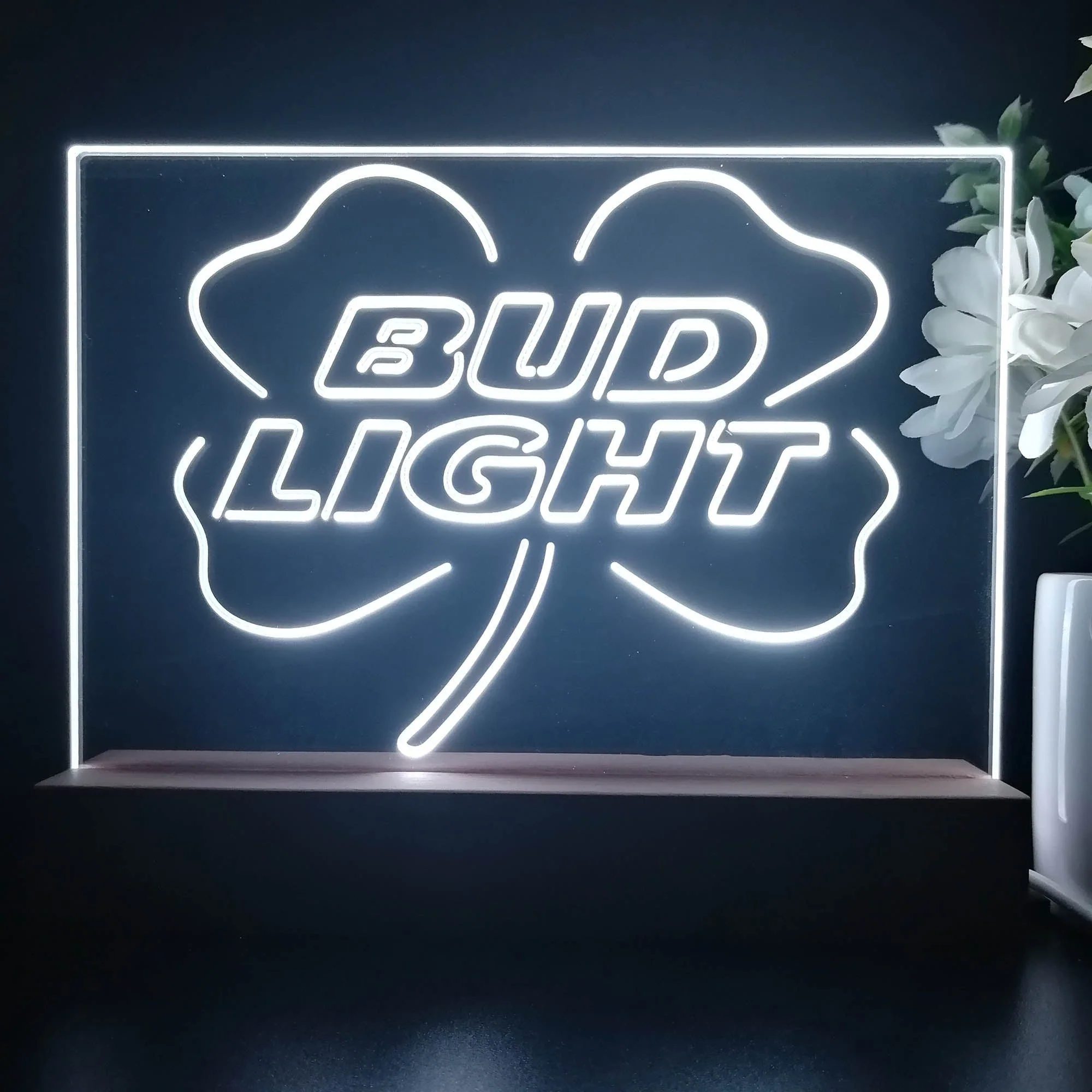 Bud Lights Clover Beer Neon Sign Pub Bar Lamp - Image 3