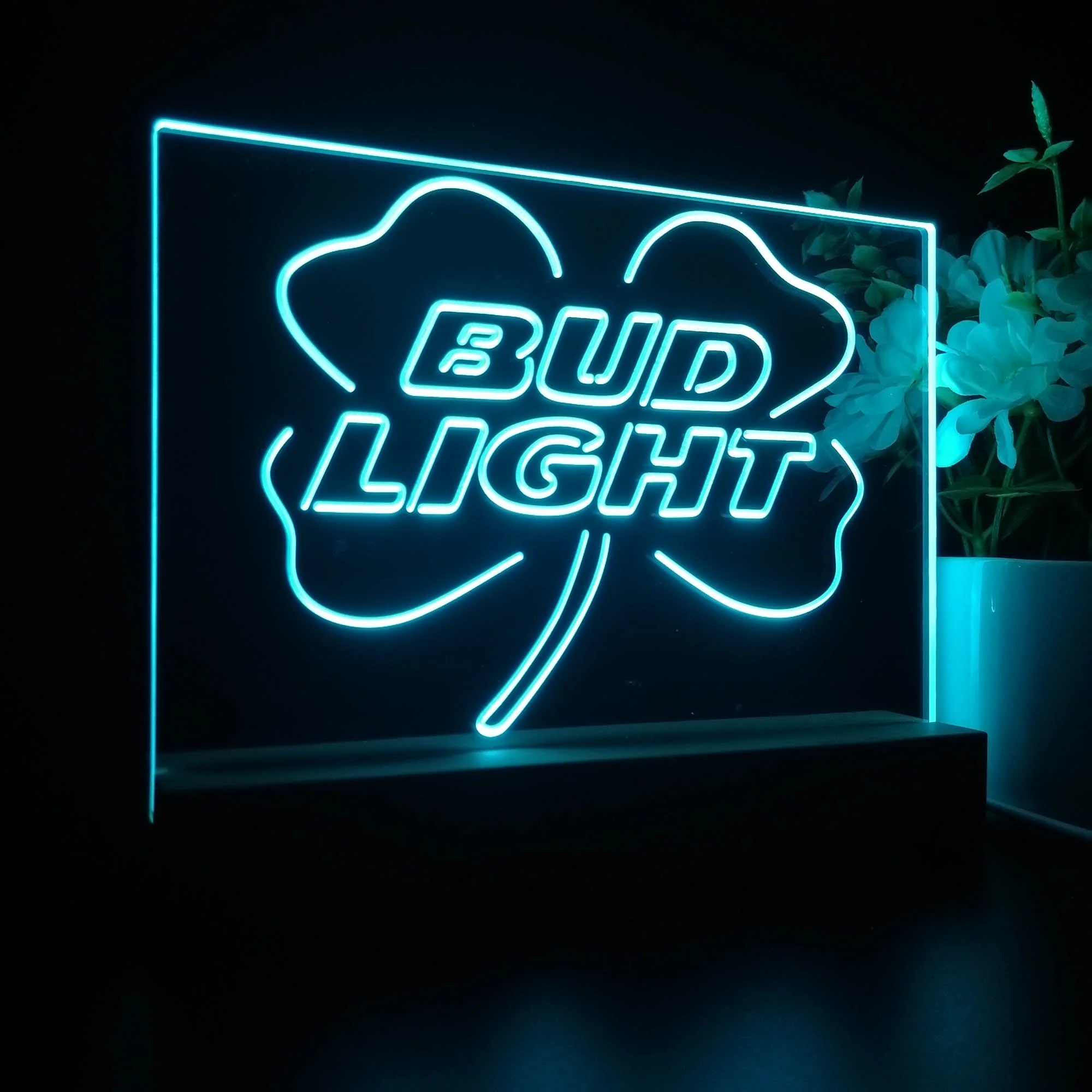 Bud Lights Clover Beer Neon Sign Pub Bar Lamp - Image 7