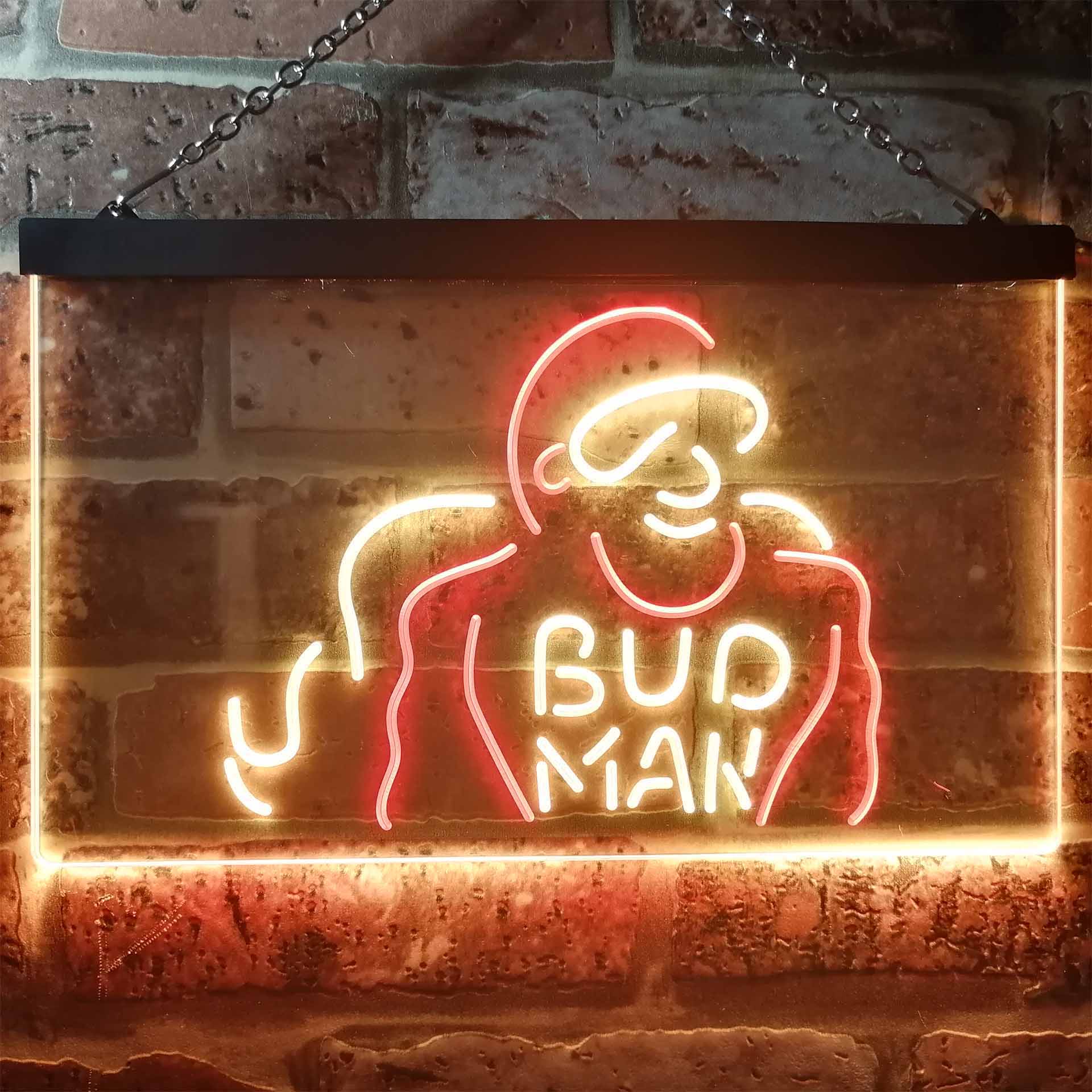 Bud Man Beer Man Cave Home Bar Neon Light LED Sign - Image 11