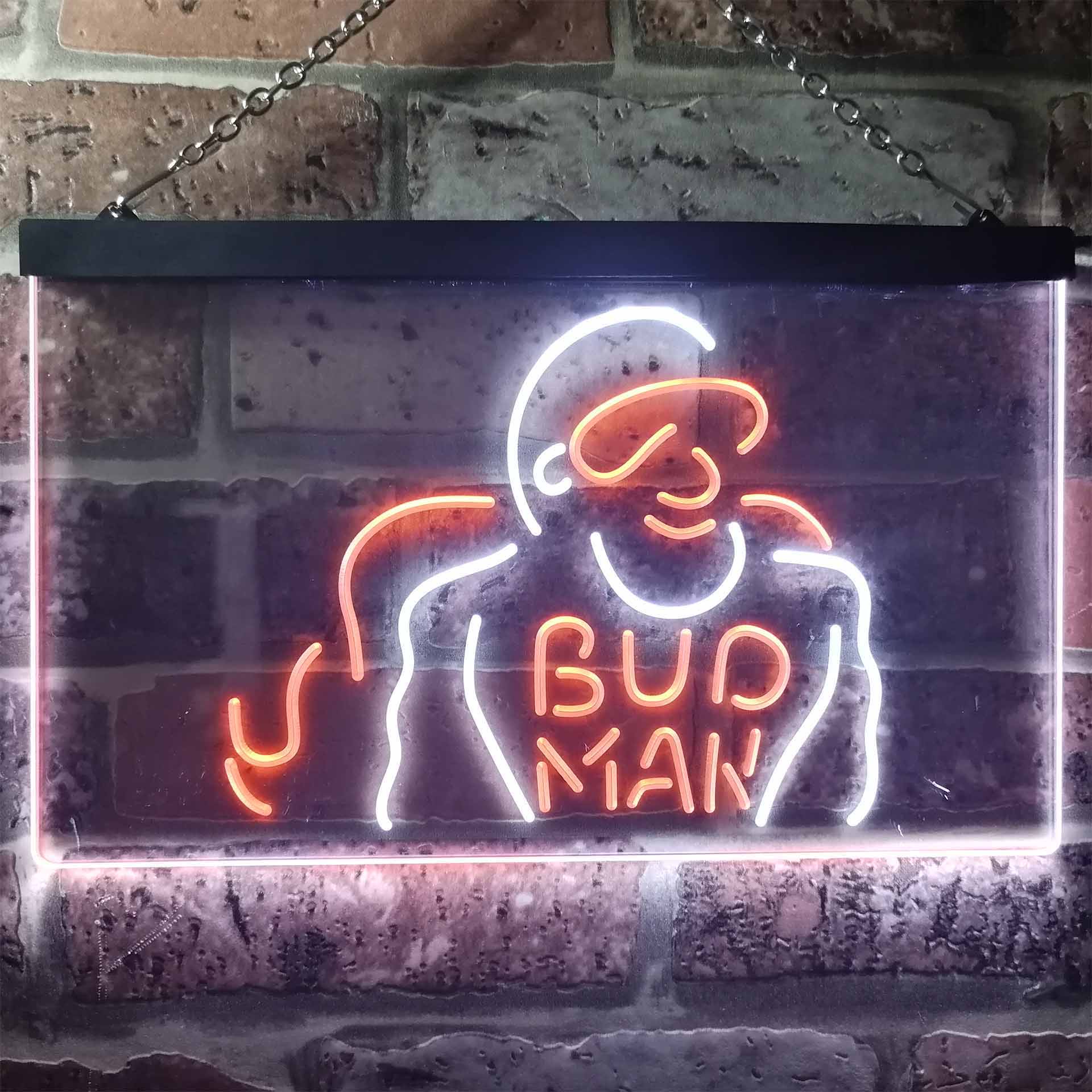 Bud Man Beer Man Cave Home Bar Neon Light LED Sign - Image 12