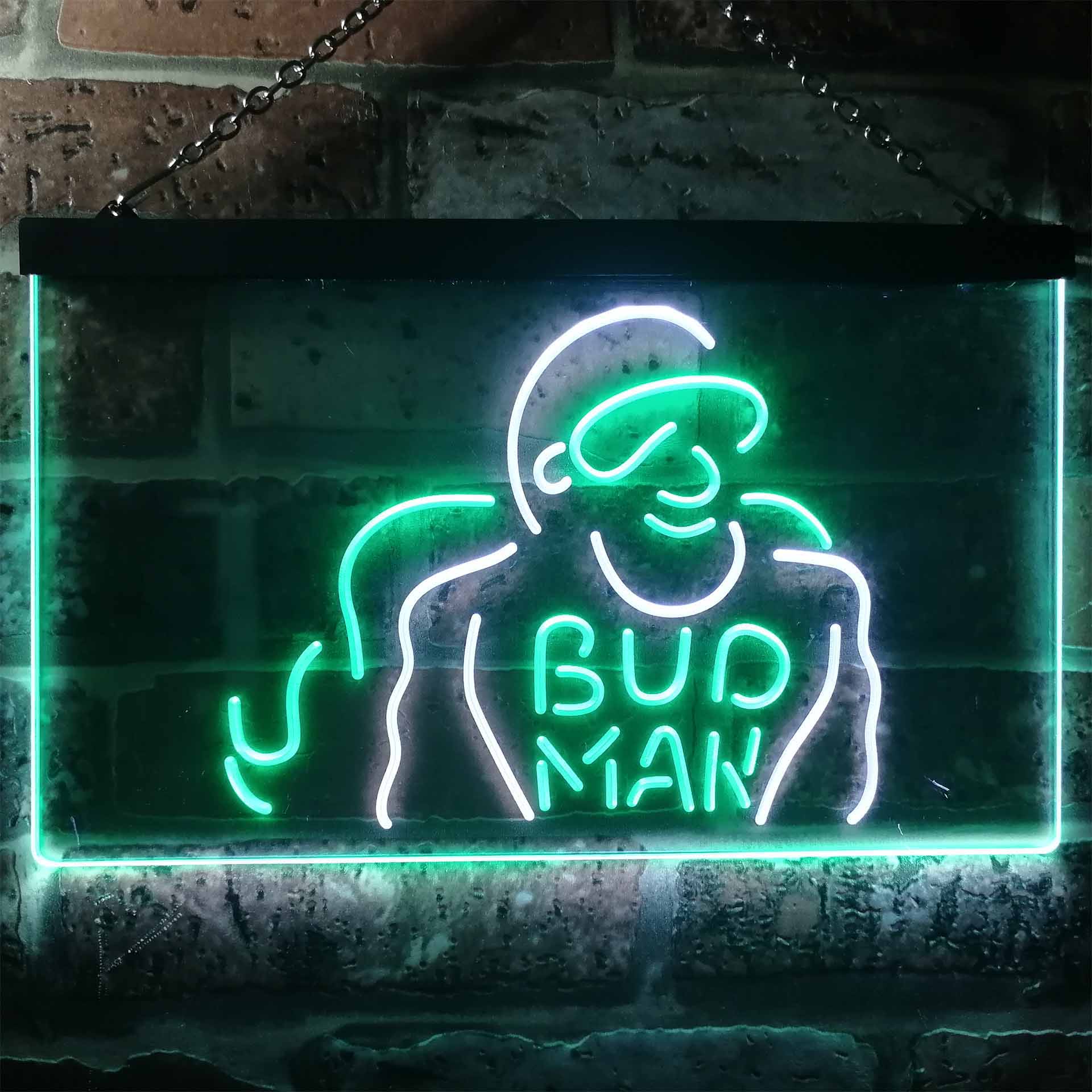 Bud Man Beer Man Cave Home Bar Neon Light LED Sign - Image 5