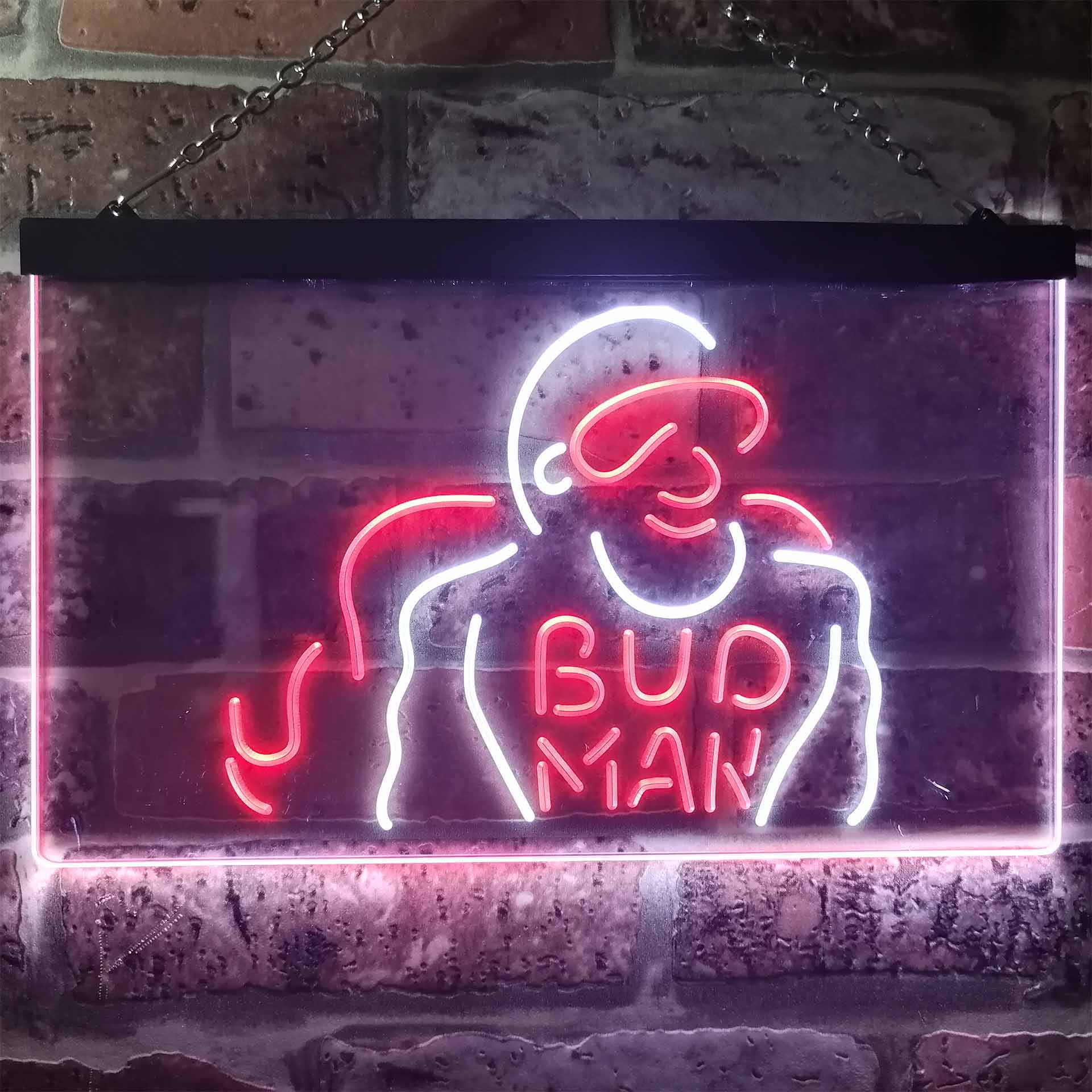 Bud Man Beer Man Cave Home Bar Neon Light LED Sign - Image 7