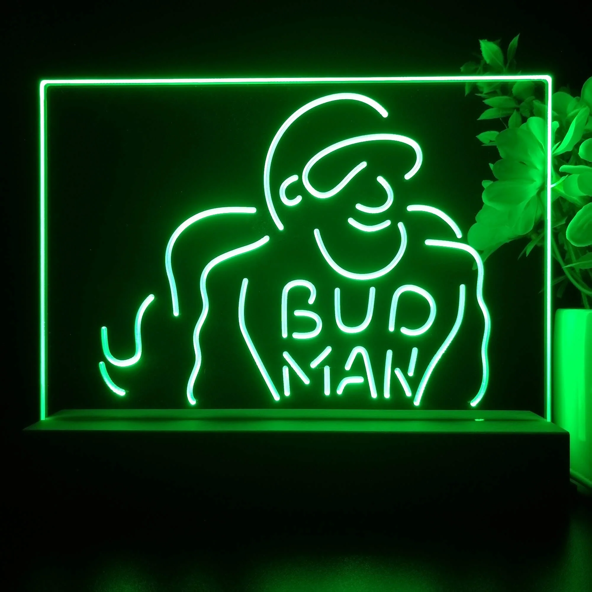 Bud Man Beer Man Cave Neon Sign Pub Bar Lamp - Image 4