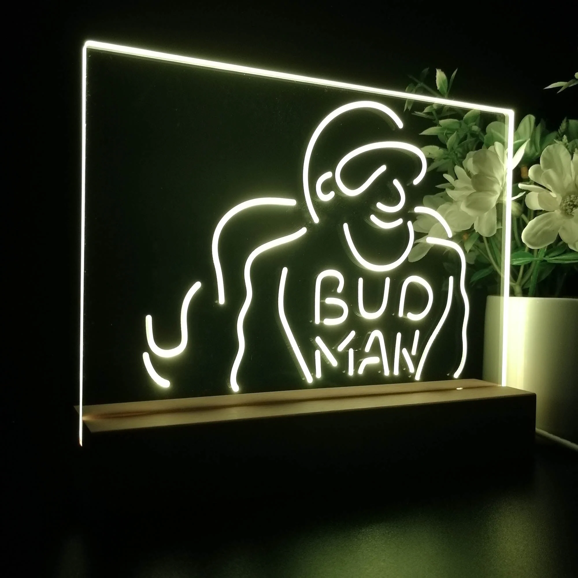Bud Man Beer Man Cave Neon Sign Pub Bar Lamp - Image 5