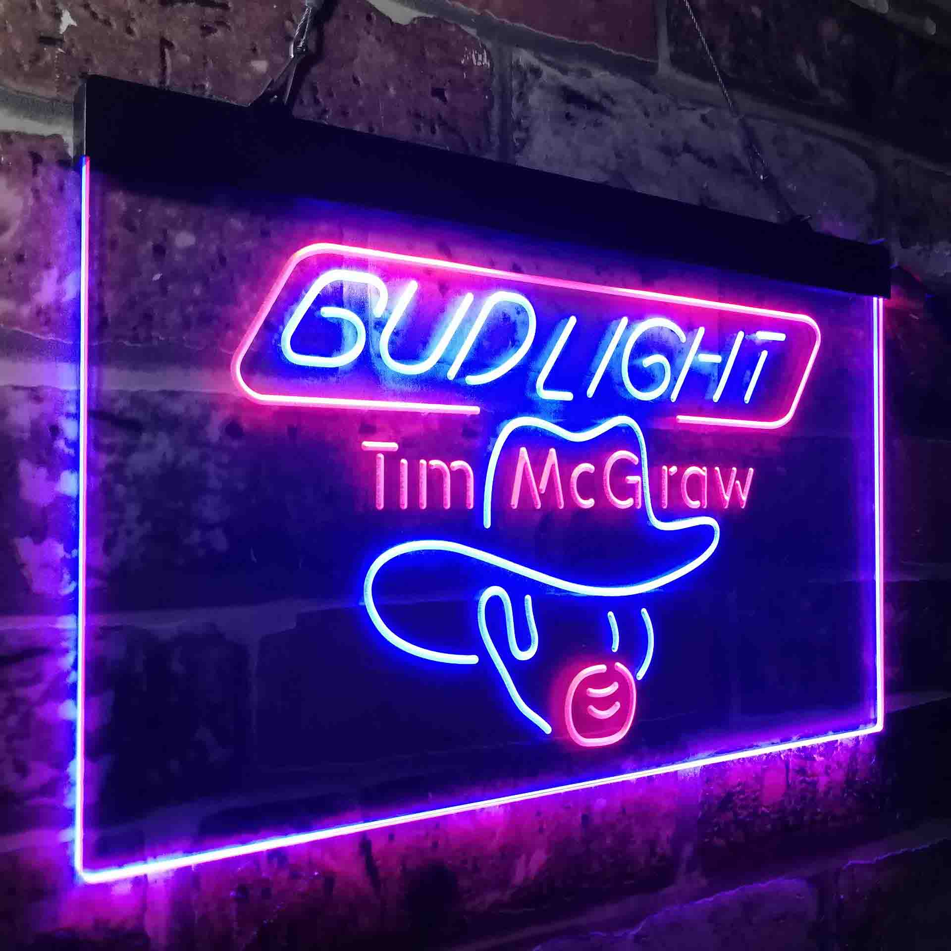 Bud Tim McGraw Beer Bar Neon-Like LED Sign - Image 25