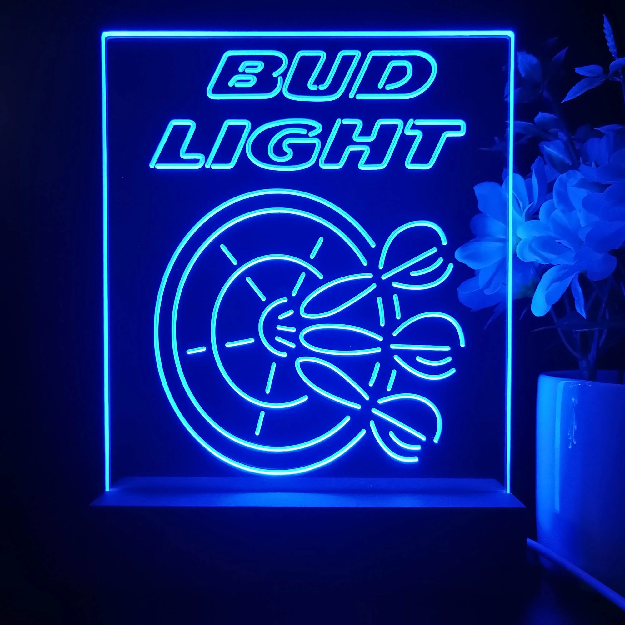 Bud Light Dart Bar Night Light Neon Pub Bar Lamp - Image 3