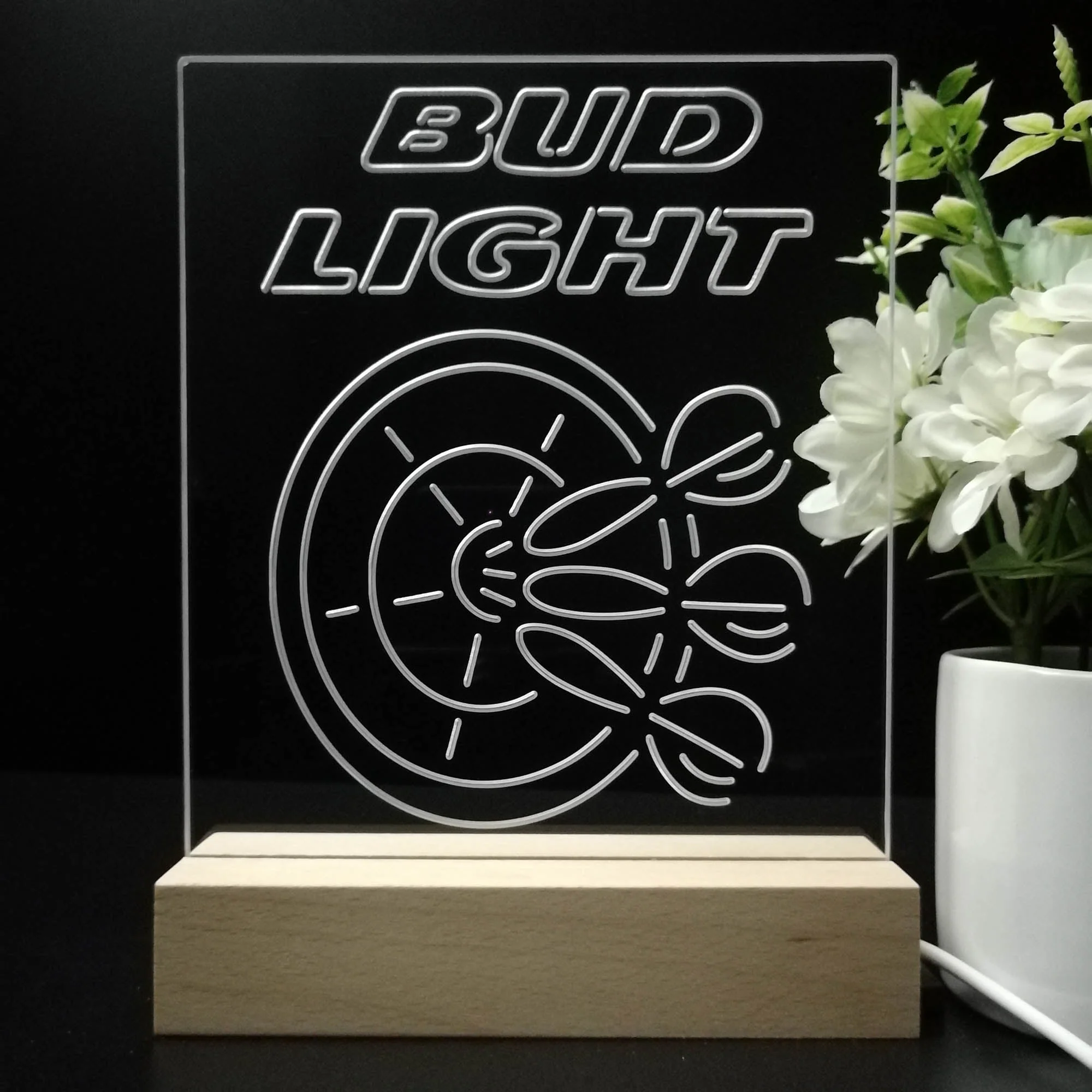 Bud Light Dart Bar Night Light Neon Pub Bar Lamp - Image 8