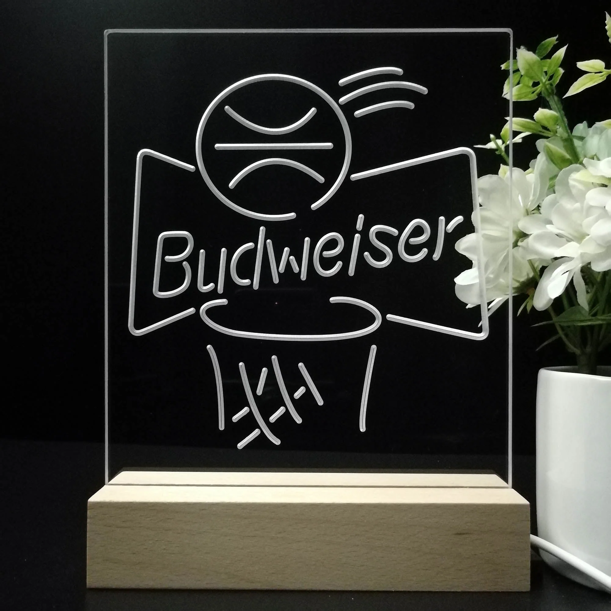 Budweiser Basketball Net Night Light Neon Pub Bar Lamp - Image 8