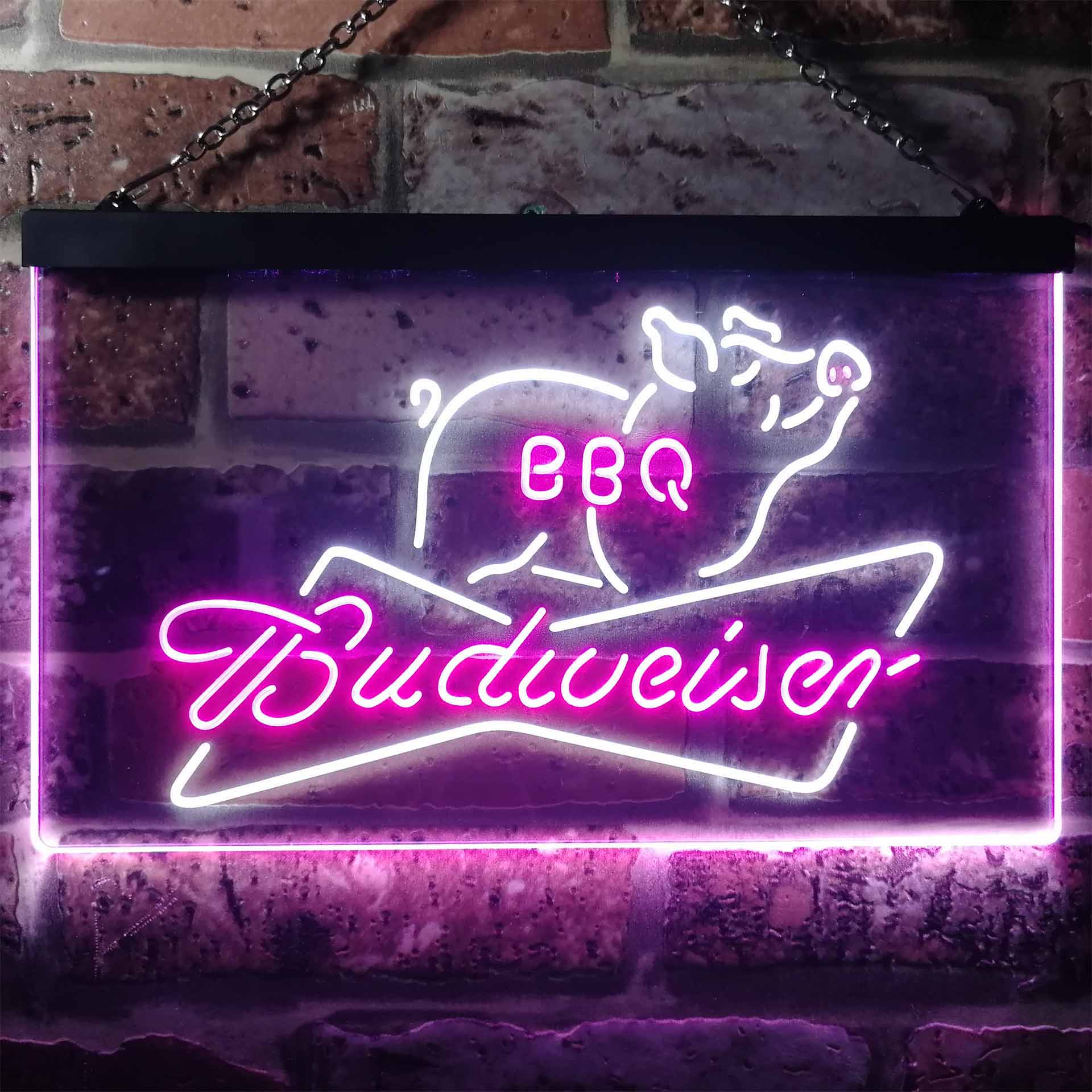 Budweiser BBQ Bar Home Bar Neon Light LED Sign - Image 2