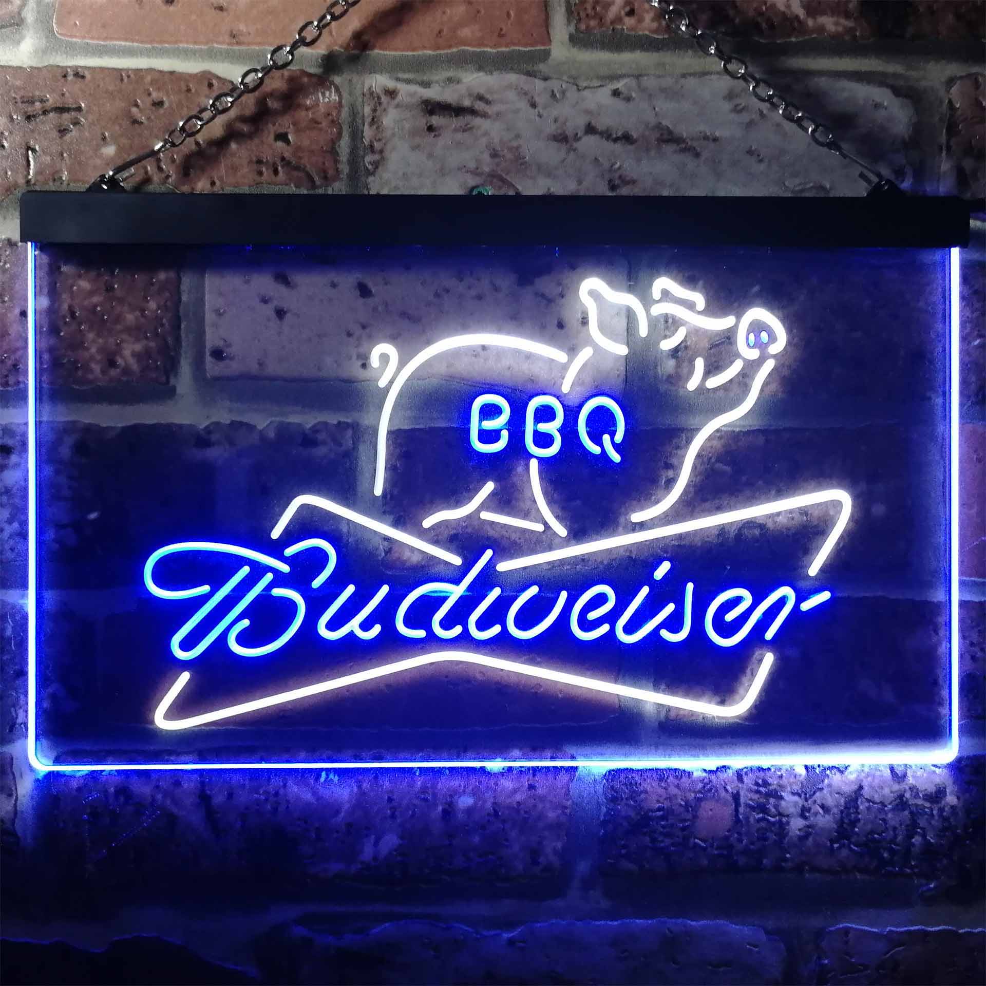 Budweiser BBQ Bar Home Bar Neon Light LED Sign - Image 5