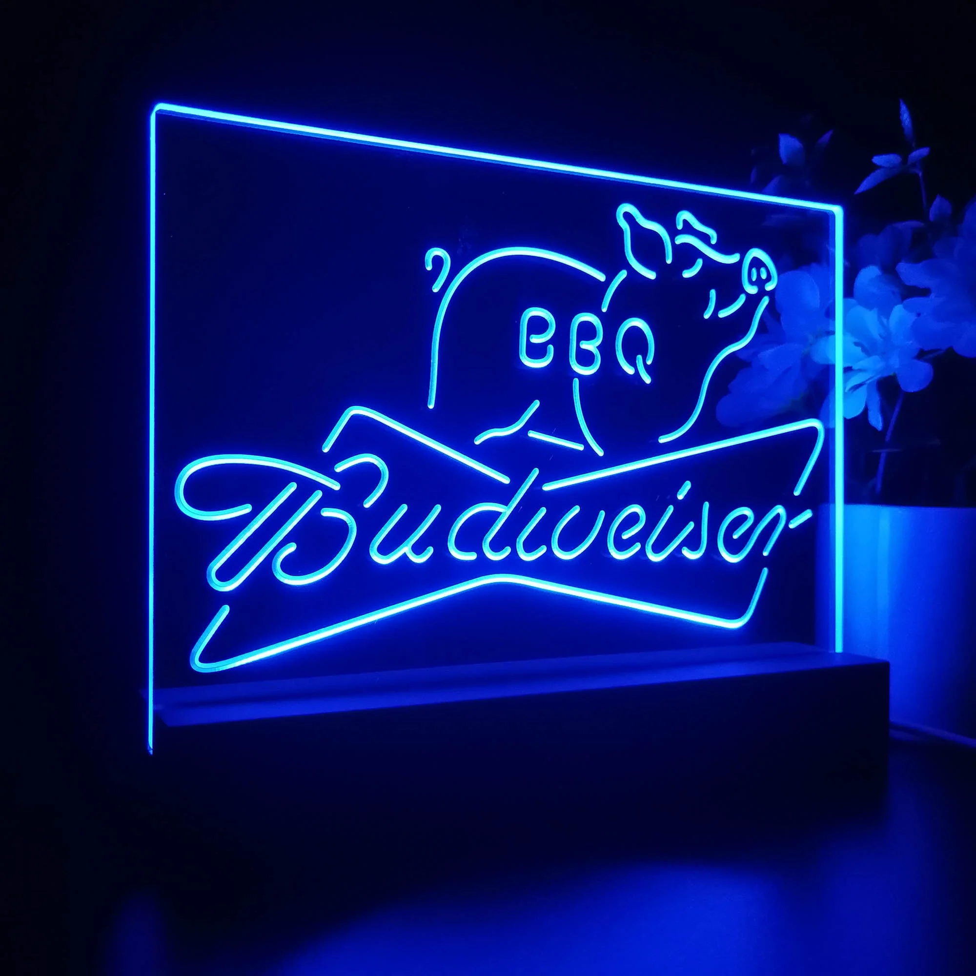 Budweiser BBQ Bar Neon Sign Pub Bar Lamp - Image 5