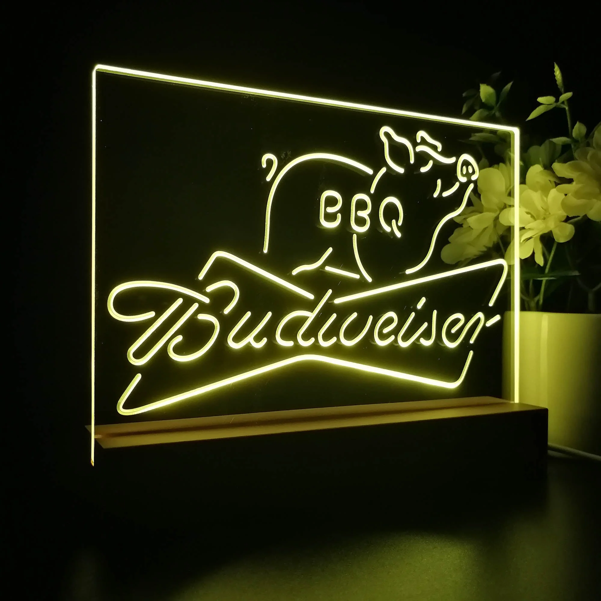 Budweiser BBQ Bar Neon Sign Pub Bar Lamp - Image 6
