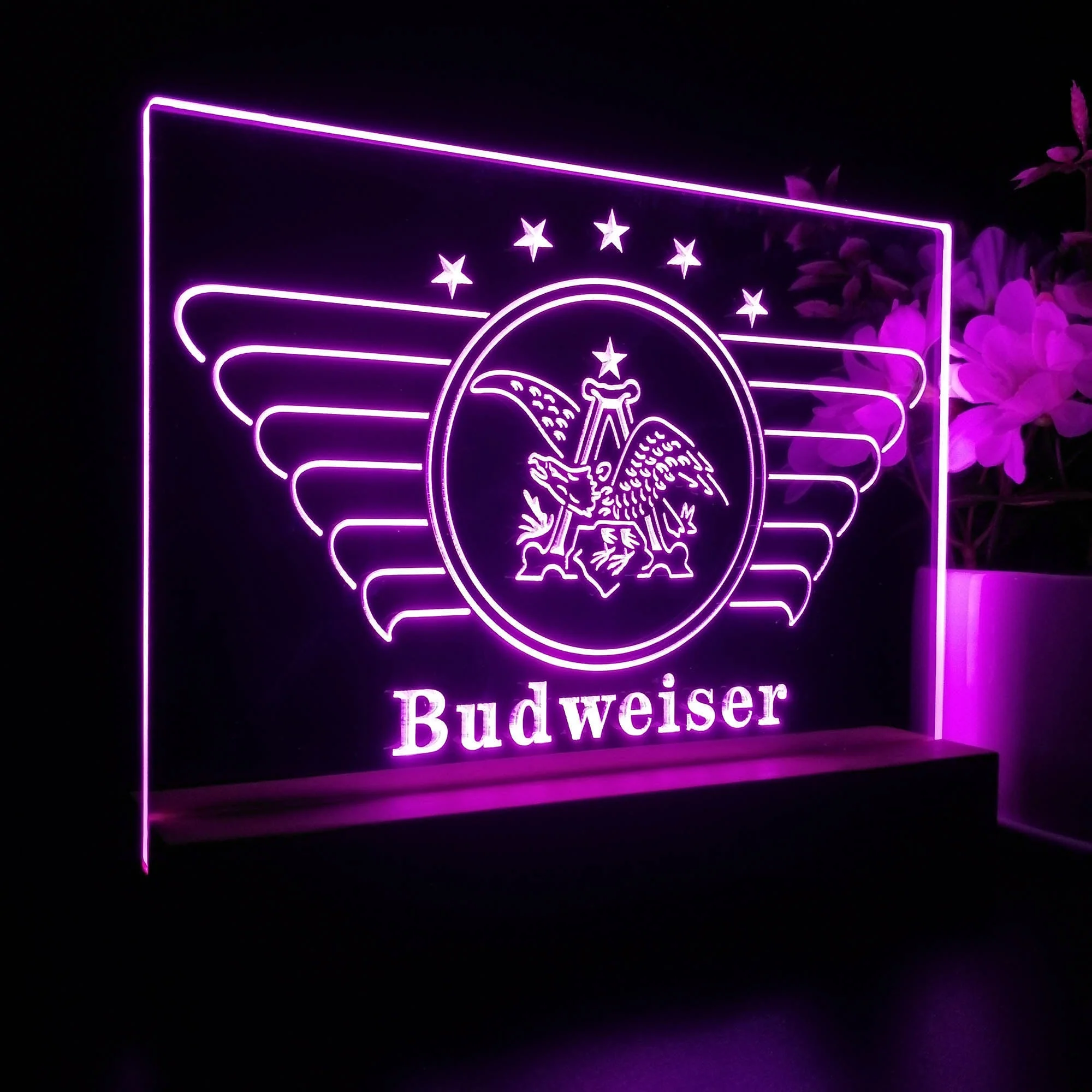 Budweiser Beer Vintage Eagle Logo Neon Sign Pub Bar Decor Lamp - Image 6