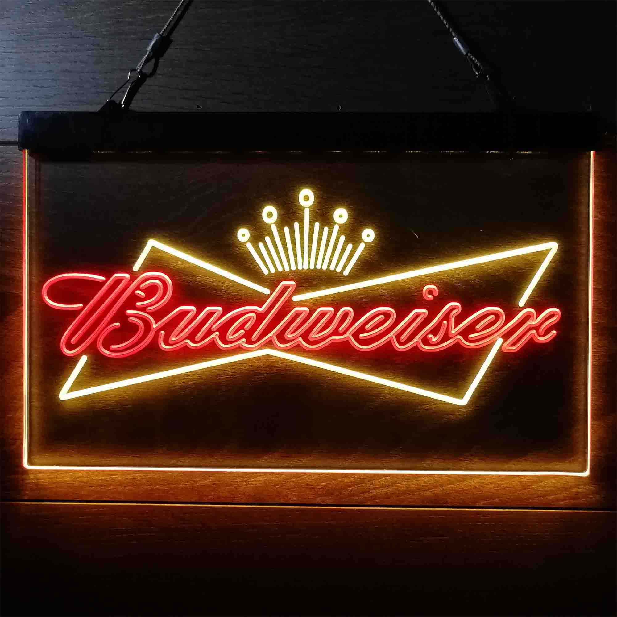 Budweiser Bowtie Crown Home Bar Neon Light LED Sign - Image 10