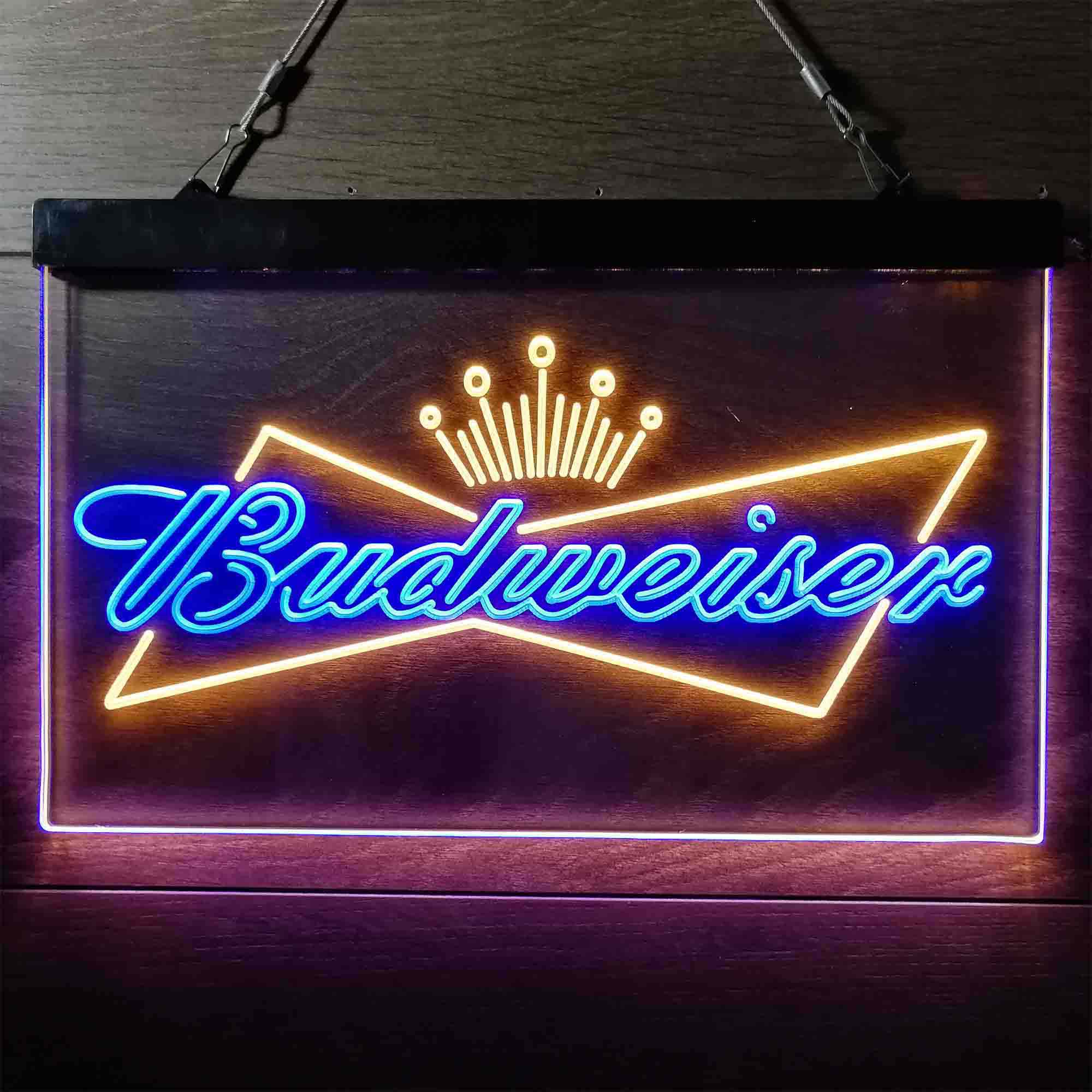 Budweiser Bowtie Crown Home Bar Neon Light LED Sign - Image 13