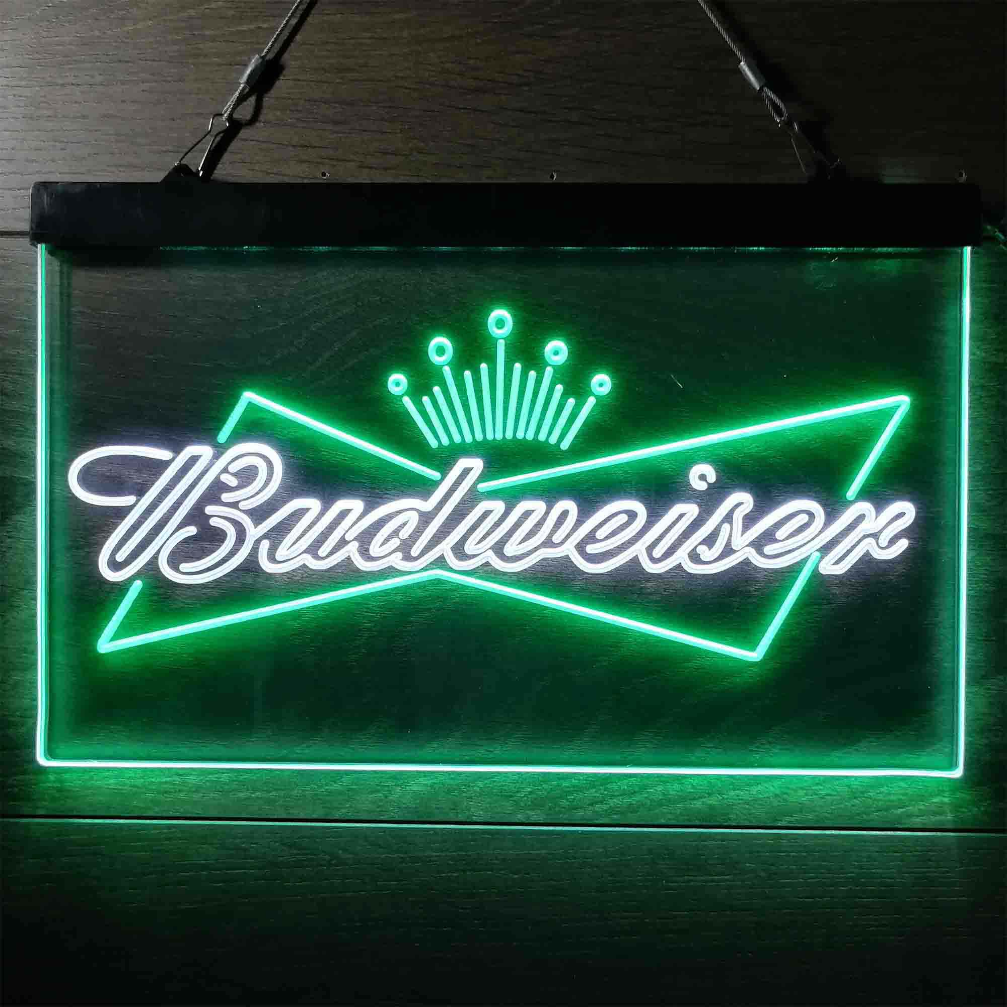 Budweiser Bowtie Crown Home Bar Neon Light LED Sign - Image 7