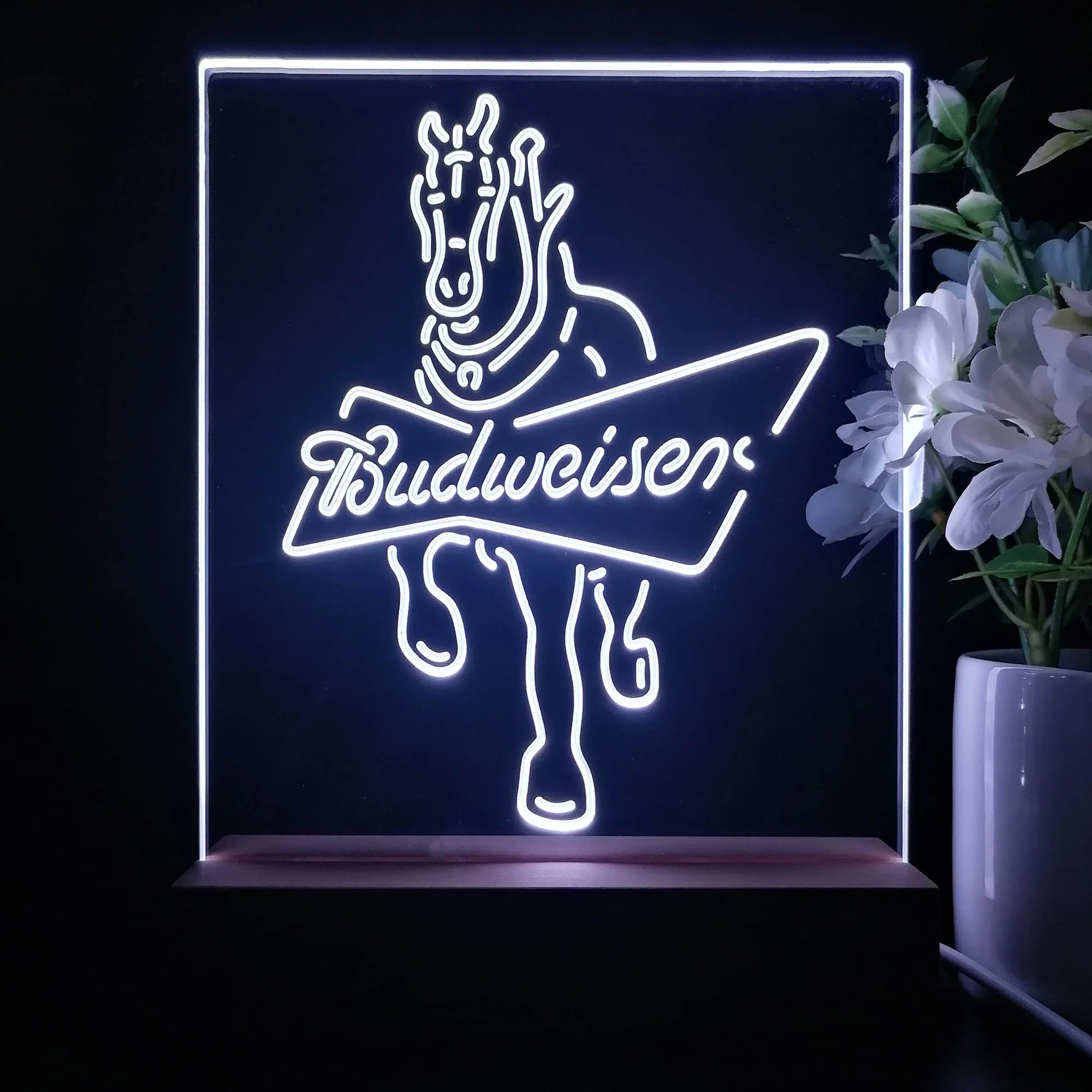 Budweiser Clydesdale Horse Night Light Neon Pub Bar Lamp - Image 3