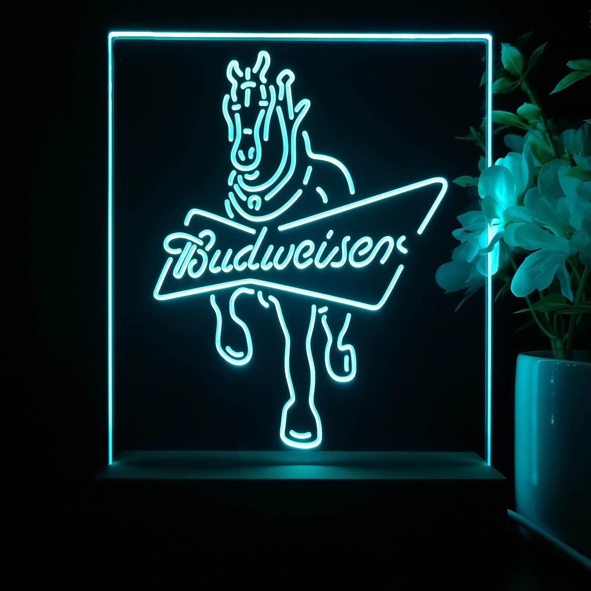 Budweiser Clydesdale Horse Night Light Neon Pub Bar Lamp - Image 4