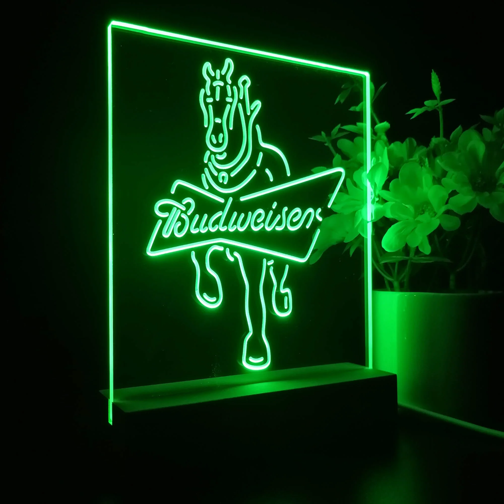Budweiser Clydesdale Horse Night Light Neon Pub Bar Lamp - Image 6