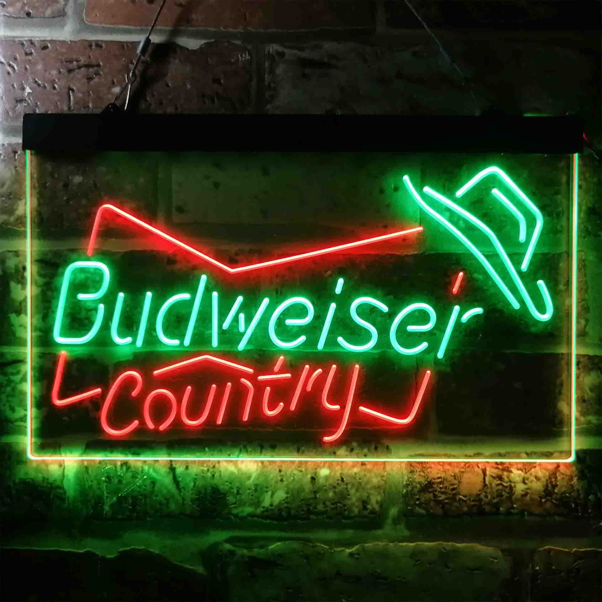 Budweiser Country Cowboys Bowtie Hat Neon-Like LED Sign - Image 13