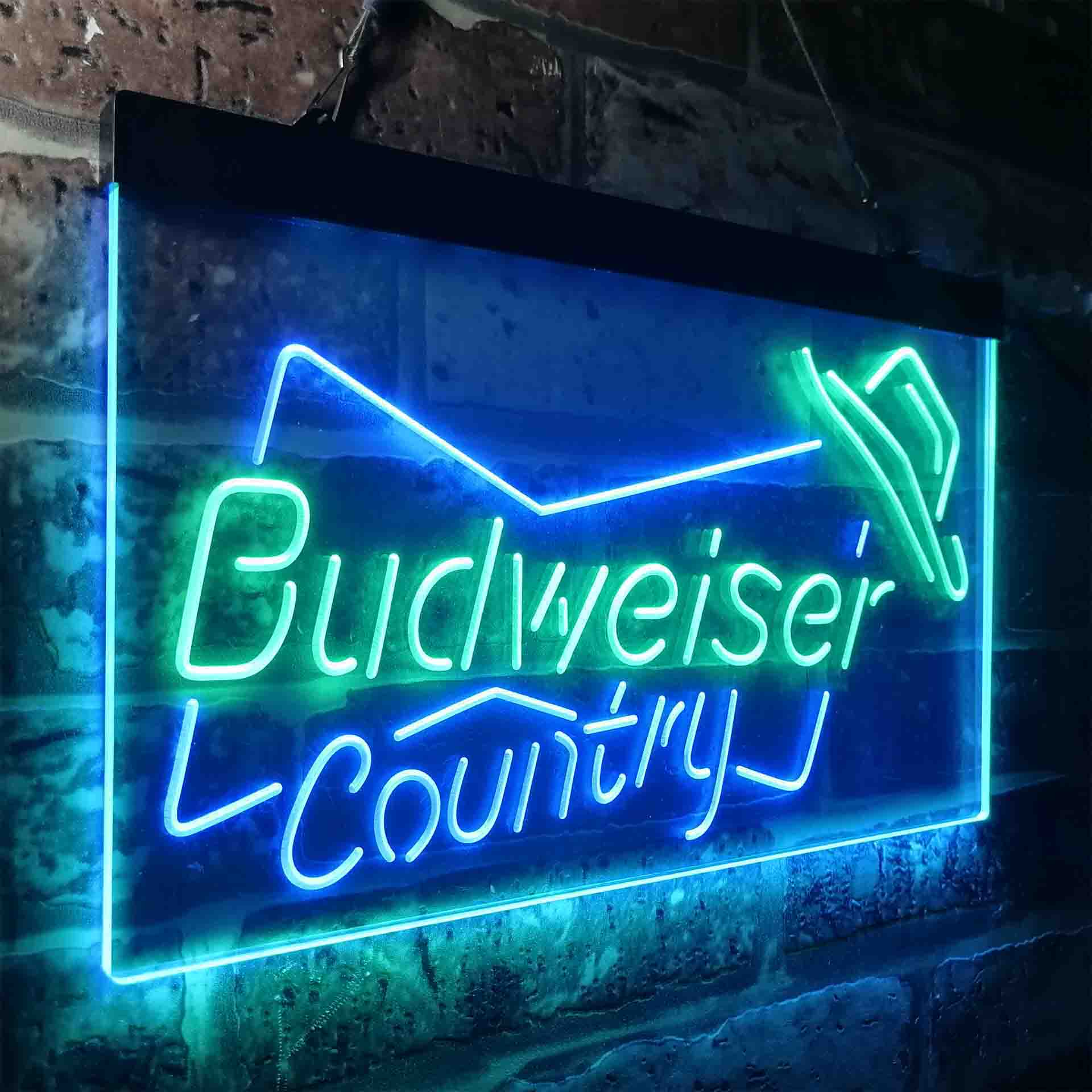 Budweiser Country Cowboys Bowtie Hat Neon-Like LED Sign - Image 17