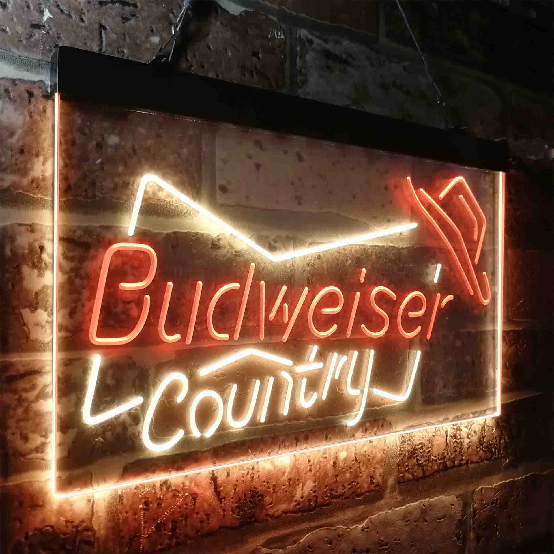 Budweiser Country Cowboys Bowtie Hat Neon-Like LED Sign - Image 21