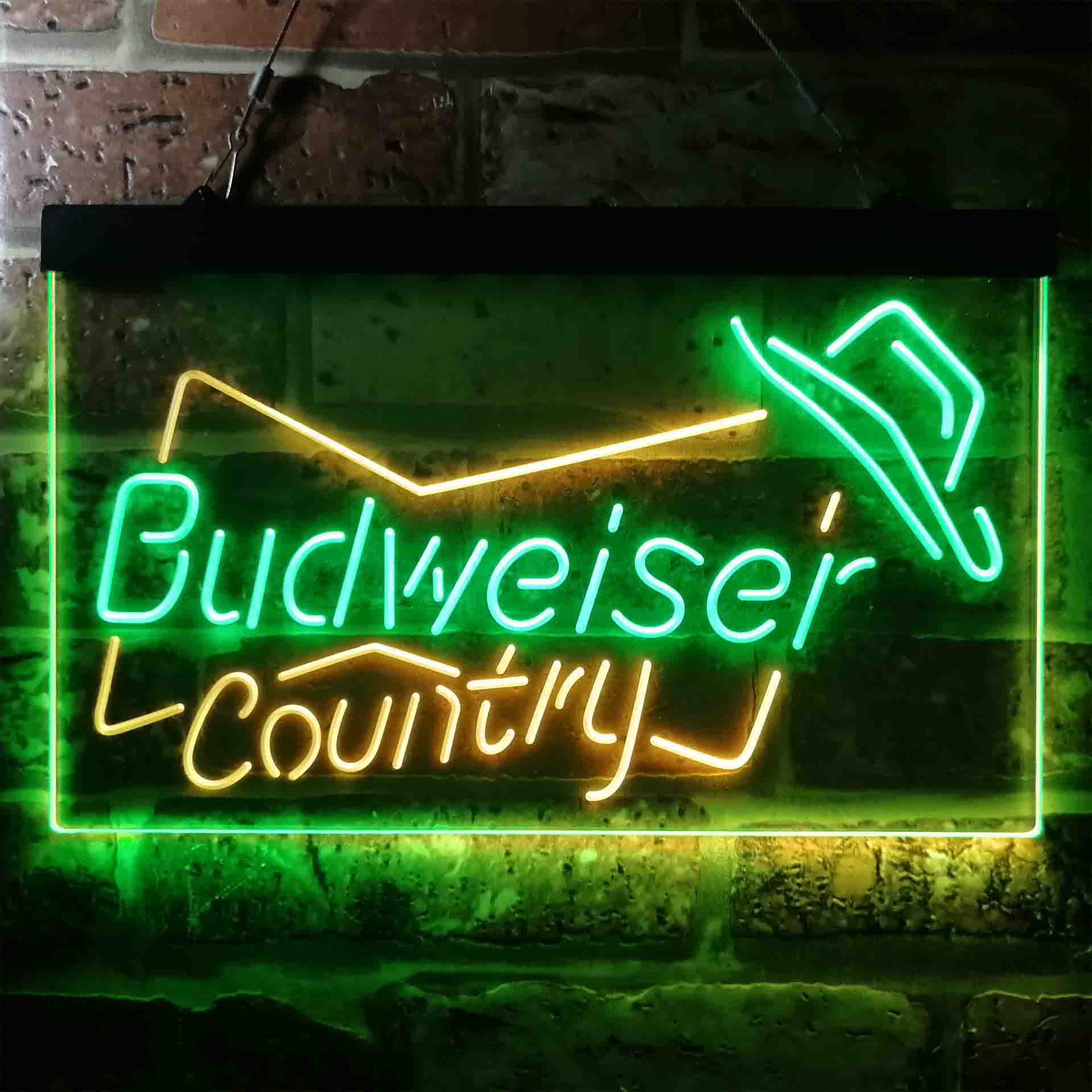 Budweiser Country Cowboys Bowtie Hat Neon-Like LED Sign - Image 7