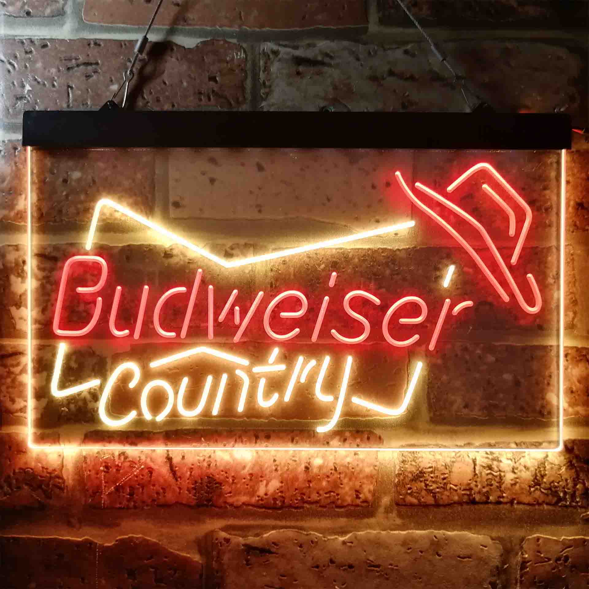 Budweiser Country Cowboys Bowtie Hat Neon-Like LED Sign - Image 8