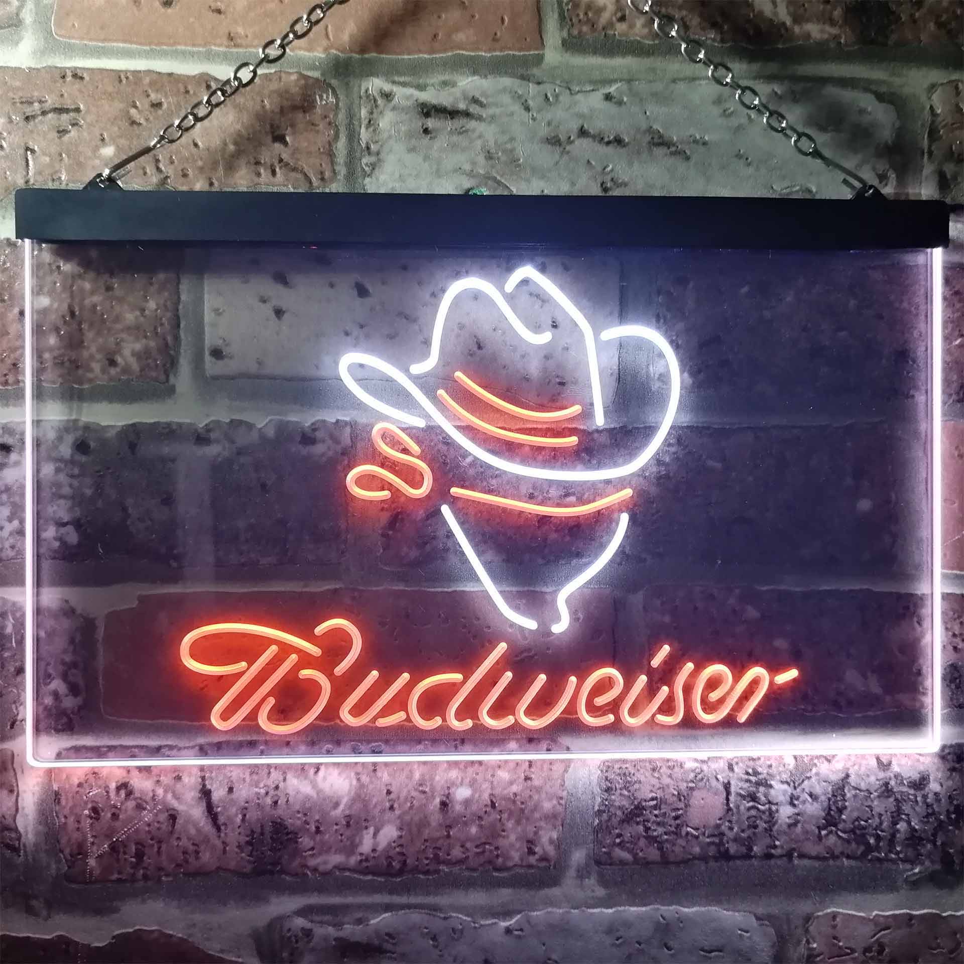 Budweiser Cowboy Home Bar Neon Light LED Sign - Image 11