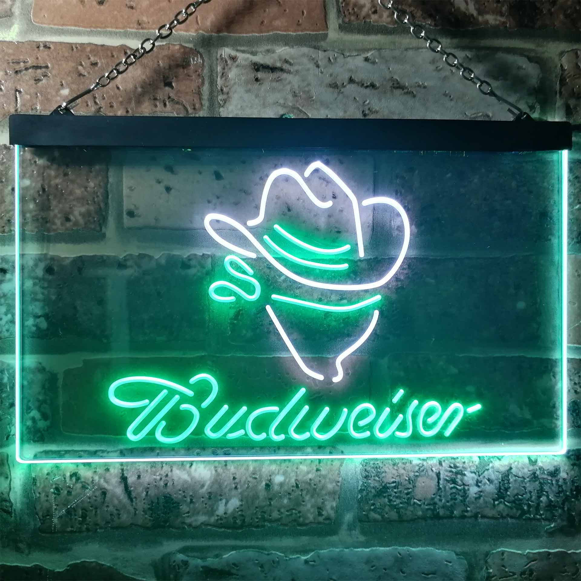 Budweiser Cowboy Home Bar Neon Light LED Sign - Image 13