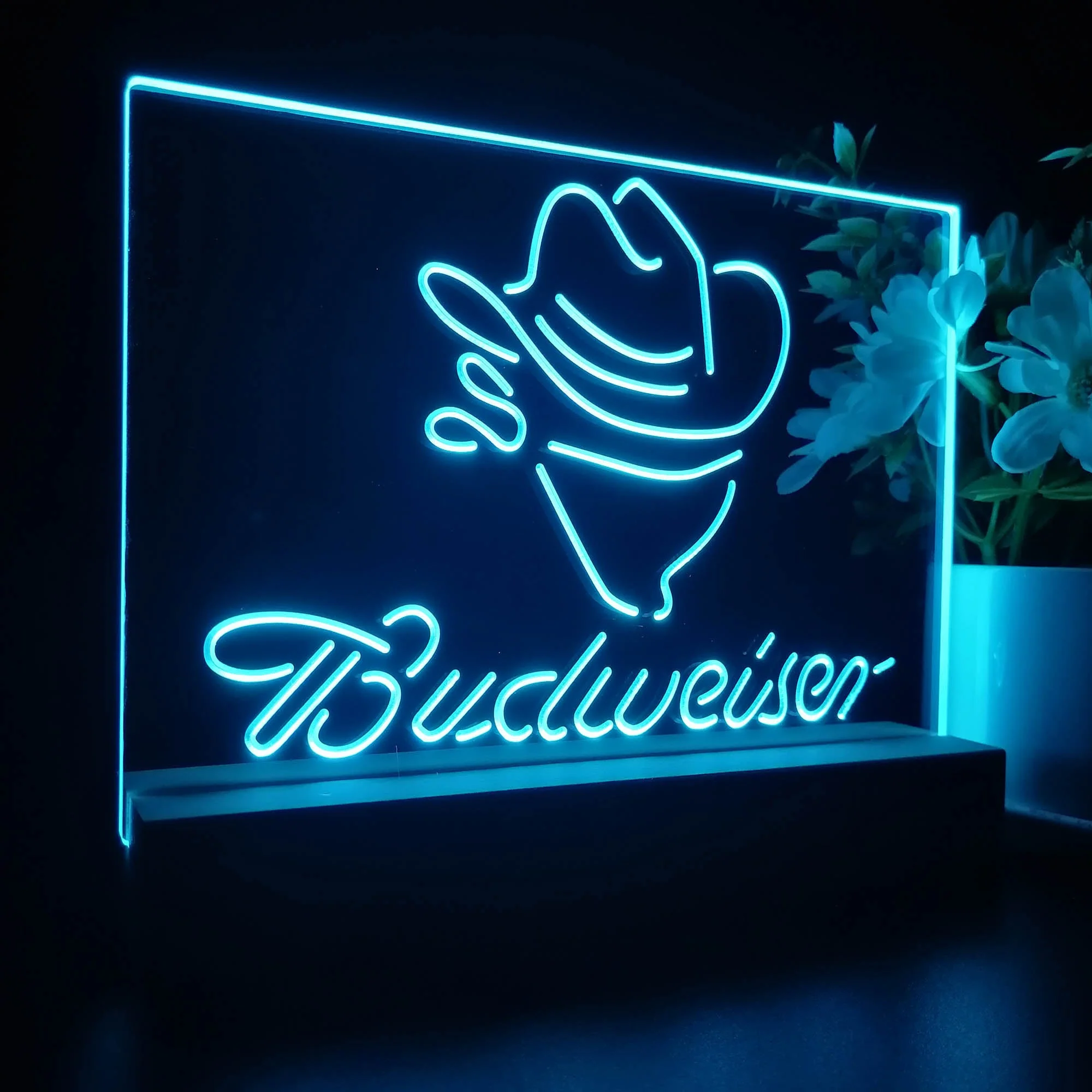 Budweiser Cowboy Neon Sign Pub Bar Lamp - Image 6