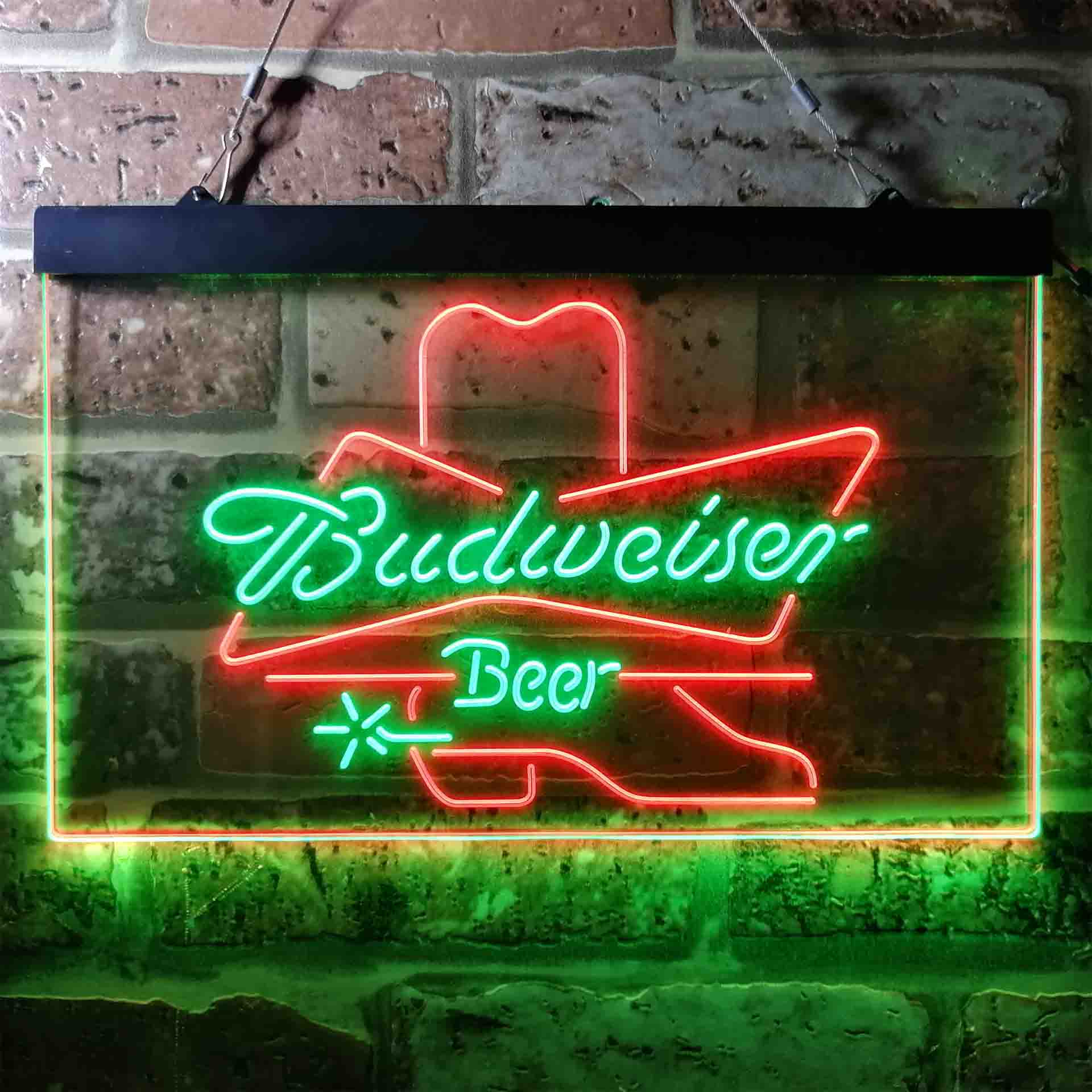 Budweiser Cowboys Boot Home Bar Neon Light LED Sign - Image 7