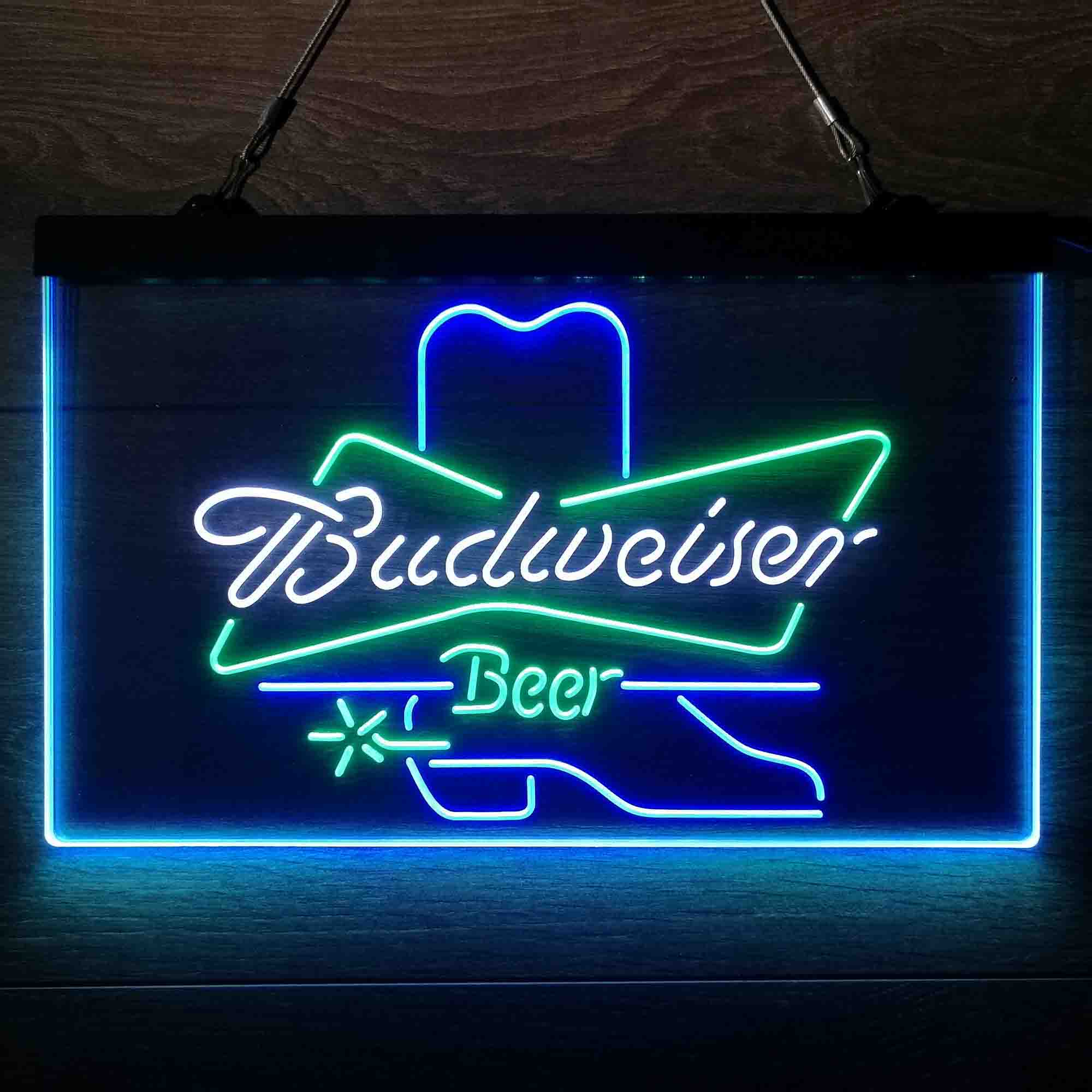 Budweiser Cowboys Boot Neon 3-Color LED Sign - Image 10