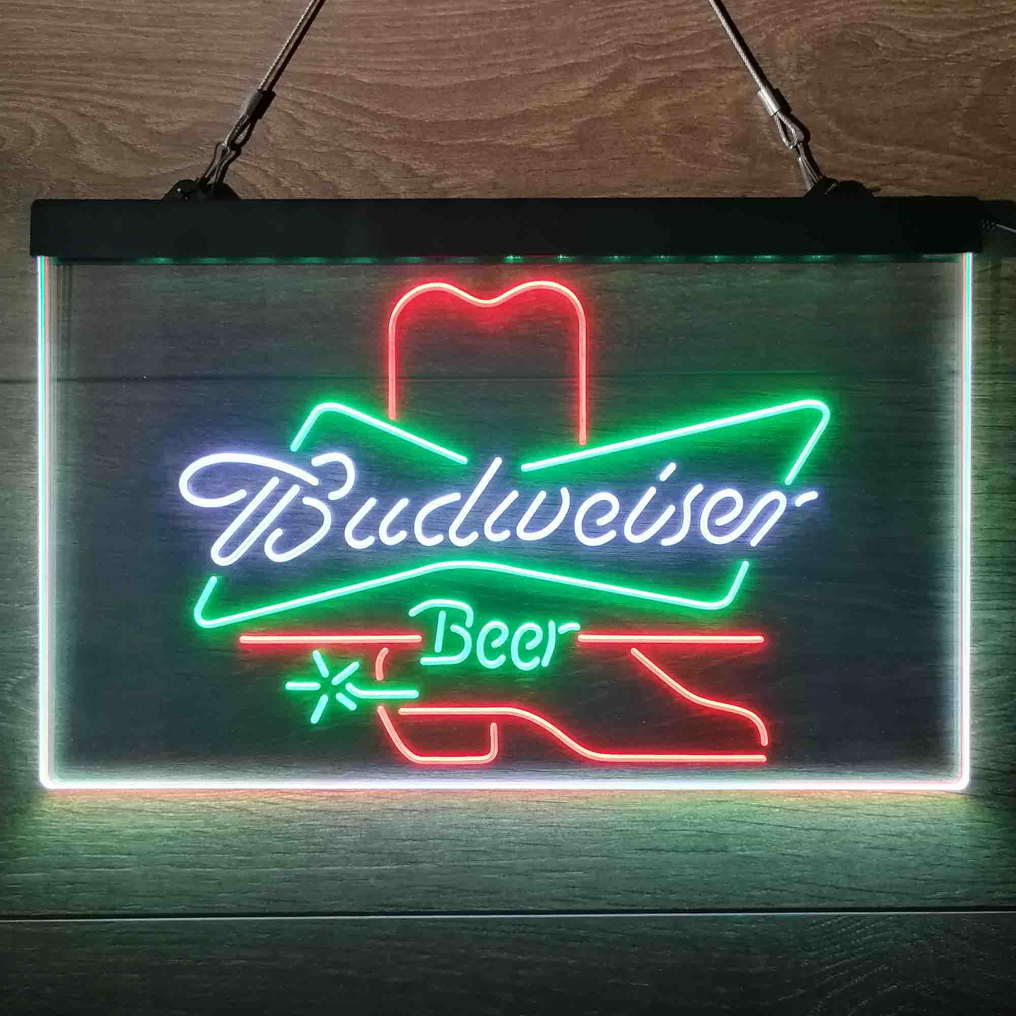 Budweiser Cowboys Boot Neon 3-Color LED Sign - Image 12