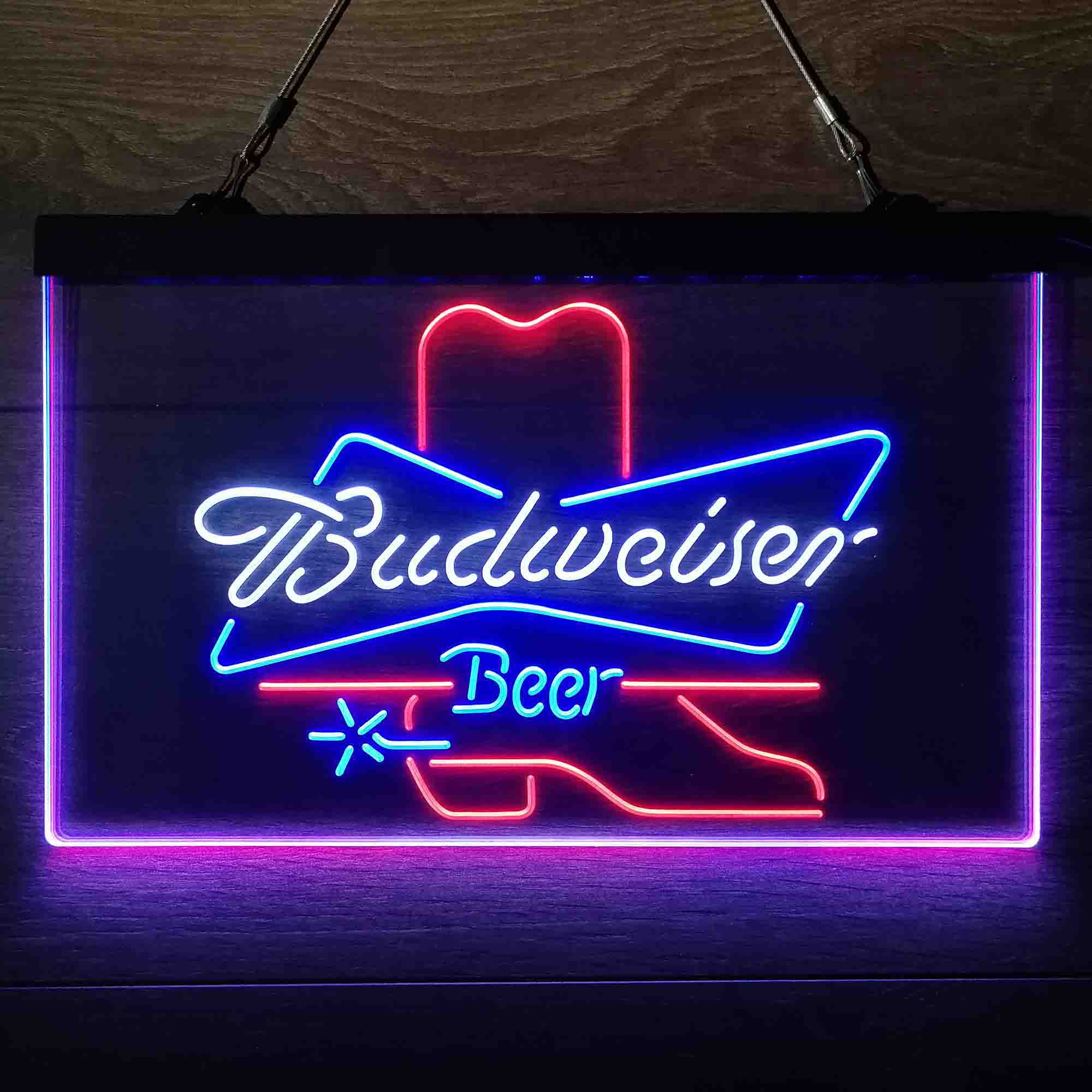 Budweiser Cowboys Boot Neon 3-Color LED Sign - Image 13
