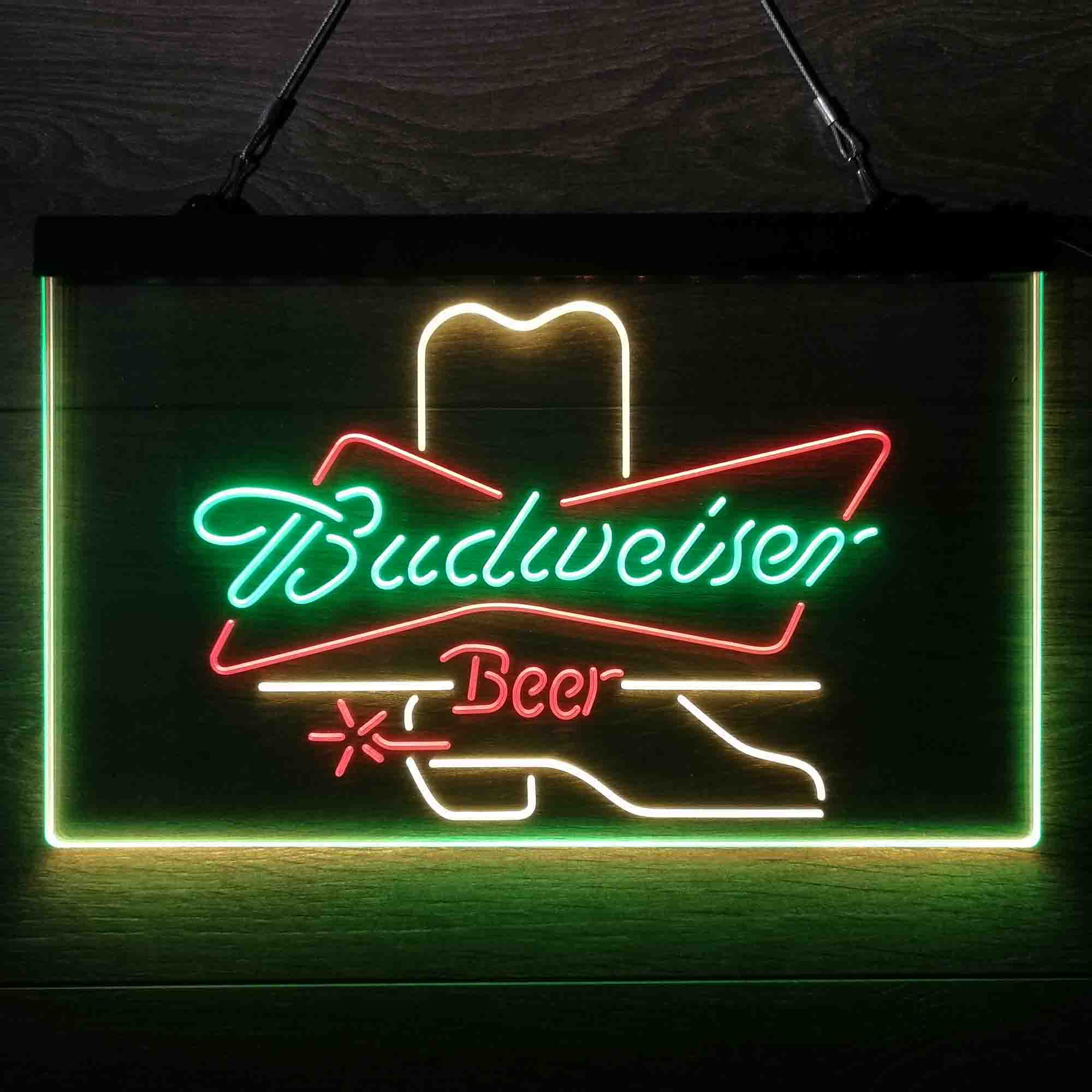 Budweiser Cowboys Boot Neon 3-Color LED Sign - Image 2